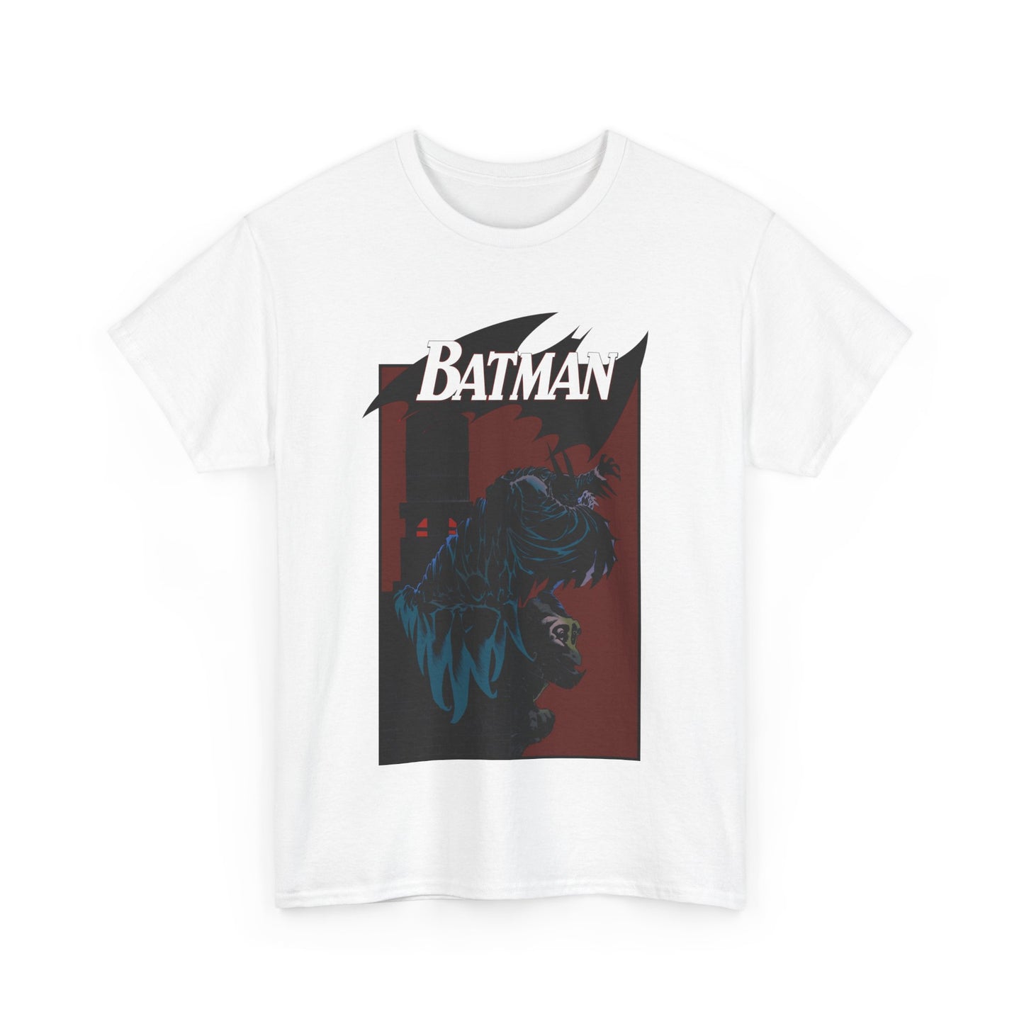 Batman T-Shirt - Kelley Jones Art - 1990s Dark Knight Detective Artwork - Perched on a Gargoyle - DC Comics