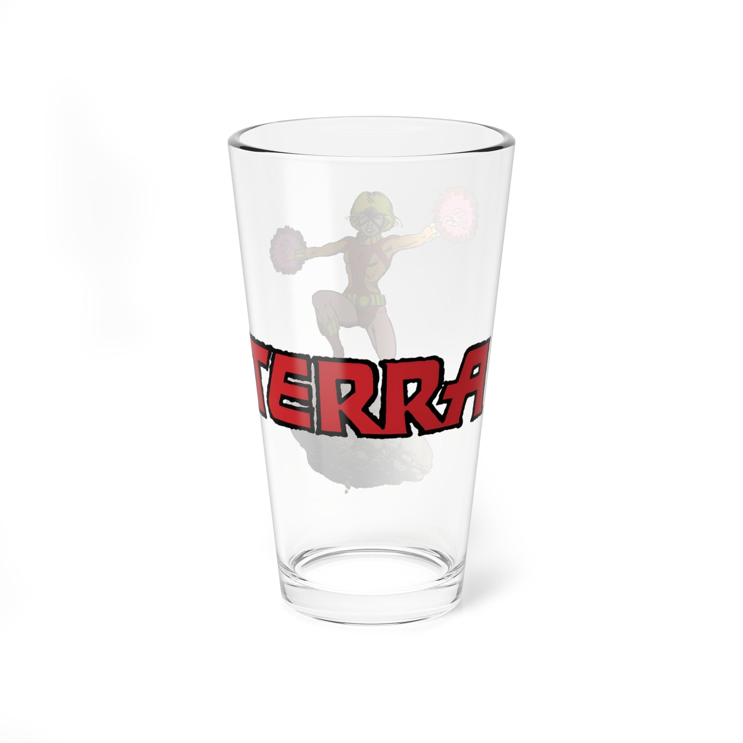 Terra Pint Glass, 16oz - George Perez Art - New Teen Titans - 1980s DC Comics