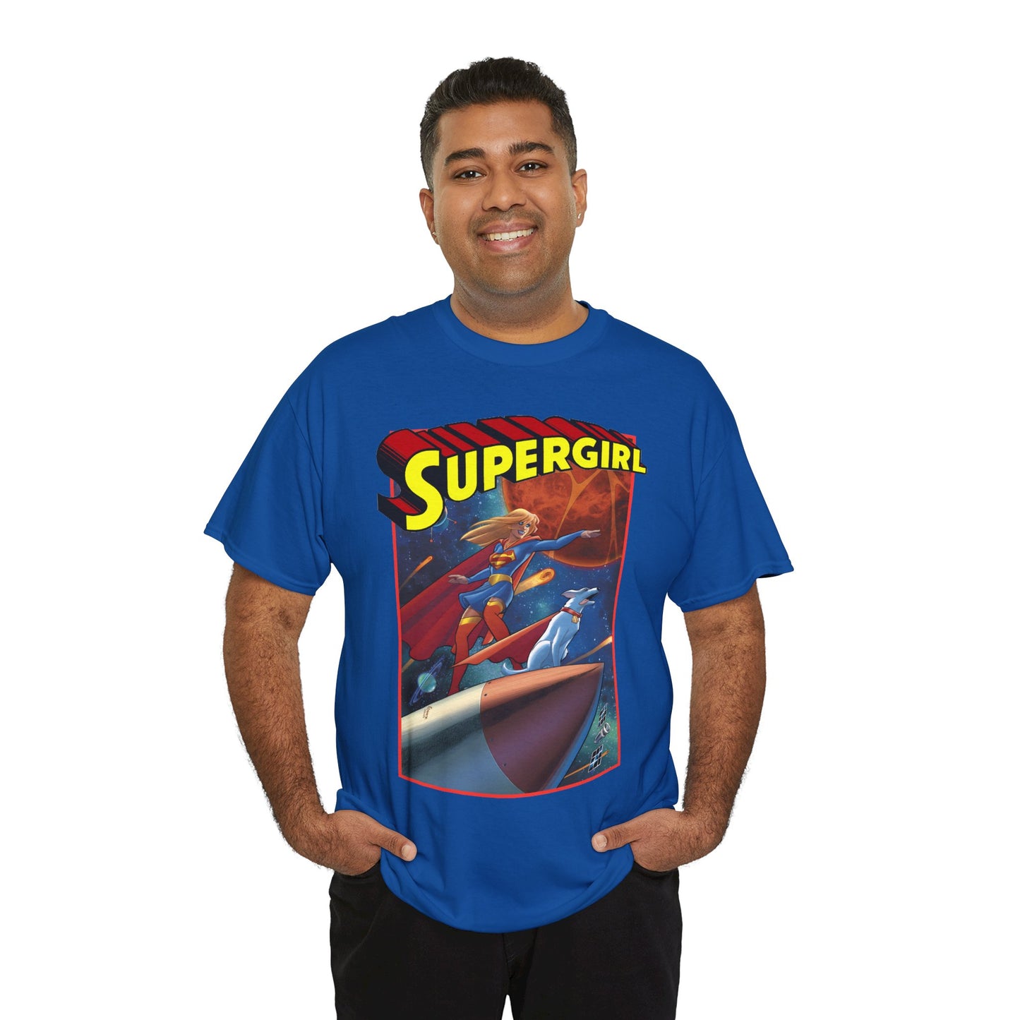 Supergirl & Krypto T-Shirt - Amanda Conner Art - Kara from Krypton - Superman's Pet Superdog - DC Comics