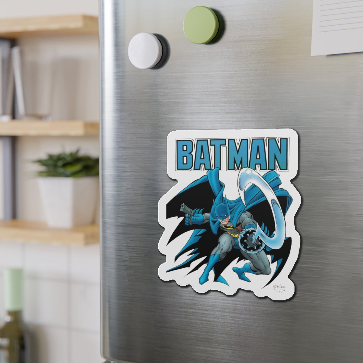 Batman: Year Two Die-Cut Magnet - Todd McFarlane Art - Gotham City, Dark Knight Detective, Bruce Wayne - DC Comics - 3", 4", 5", 6"