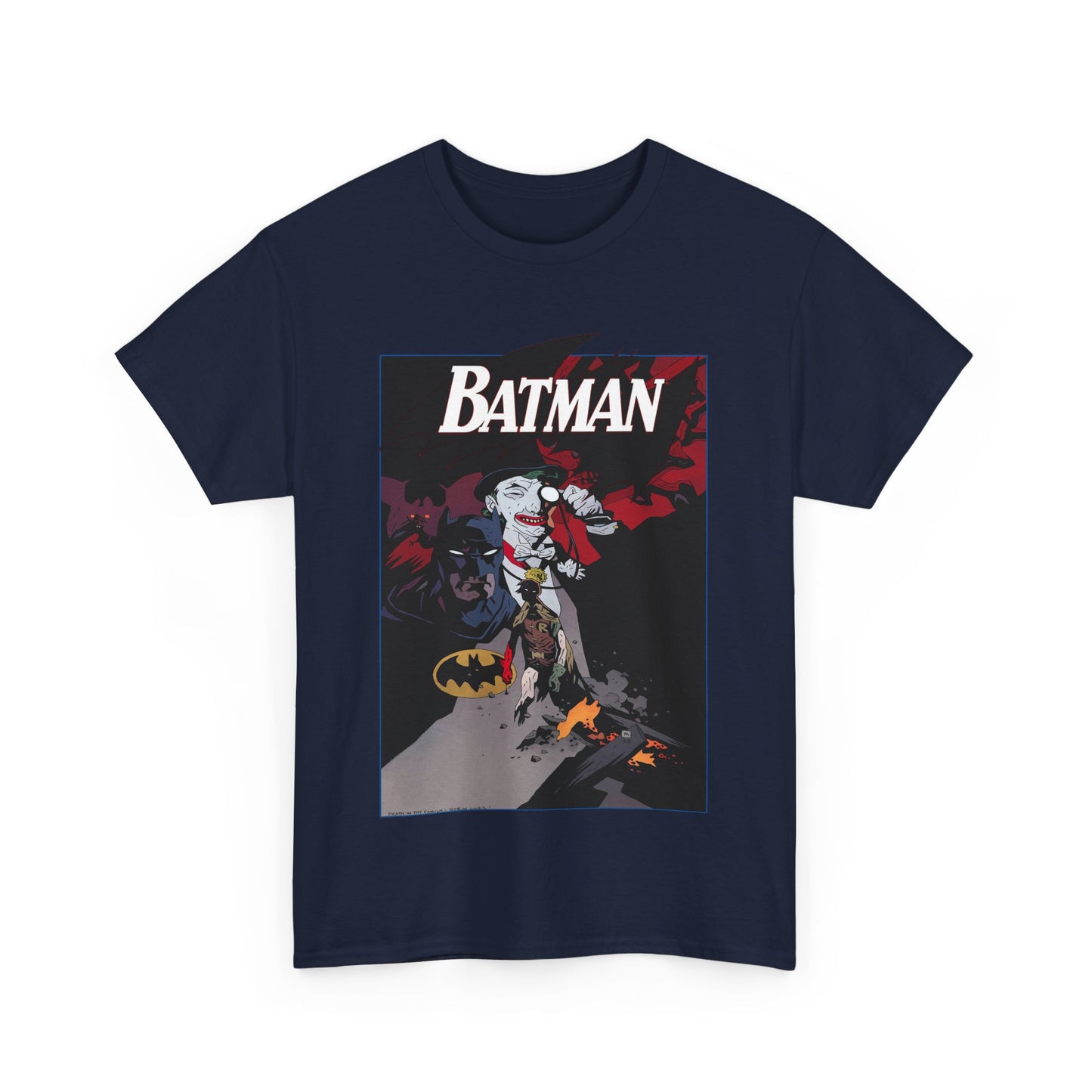 Batman T-Shirt - Mike Mignola Art - Death in the Family Storyline - Joker & Robin (Jason Todd) - DC Comics