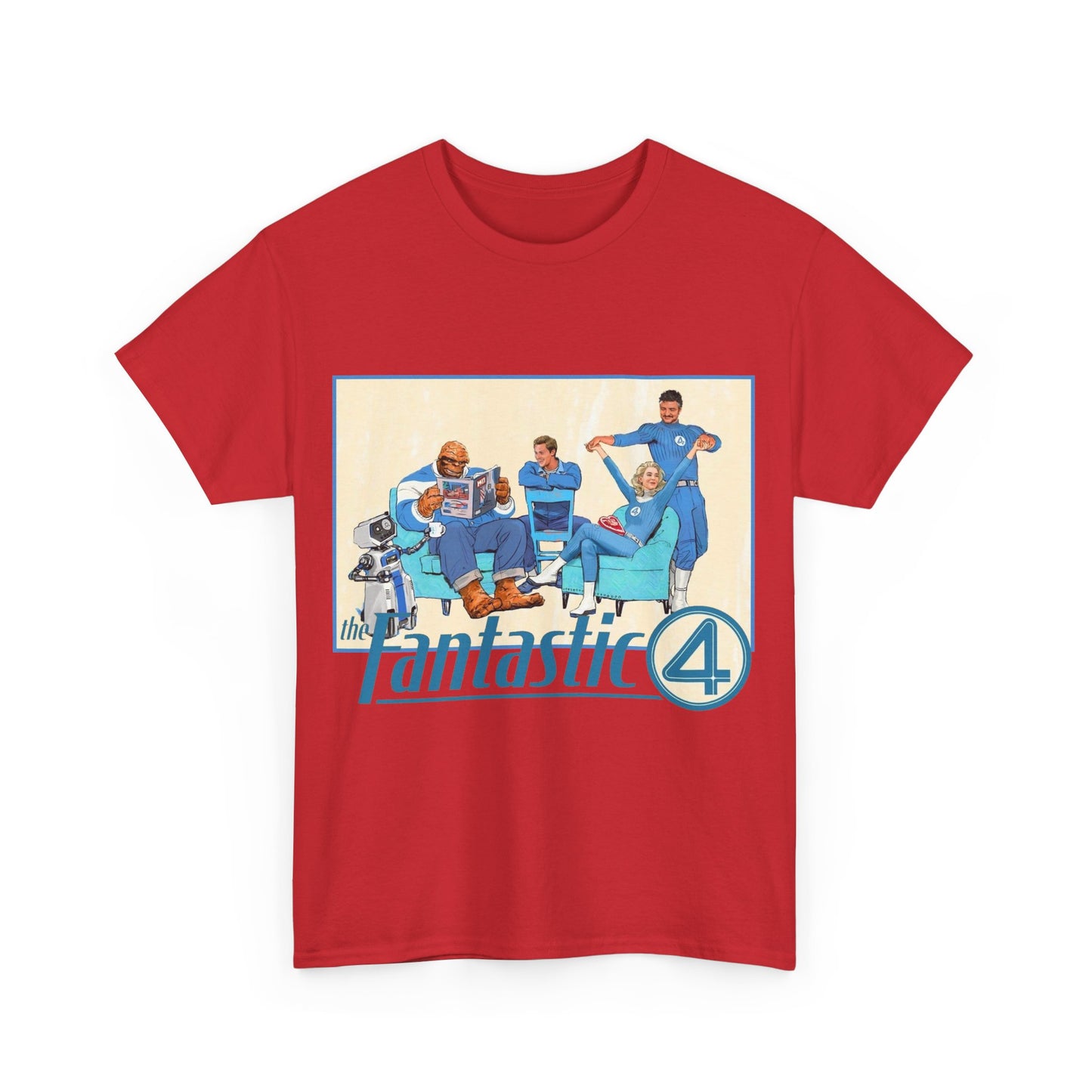 Fantastic Four T-Shirt - 2025 MCU Movie - Reed Richards, Invisible Woman, Thing, Human Torch - Marvel Comics Characters