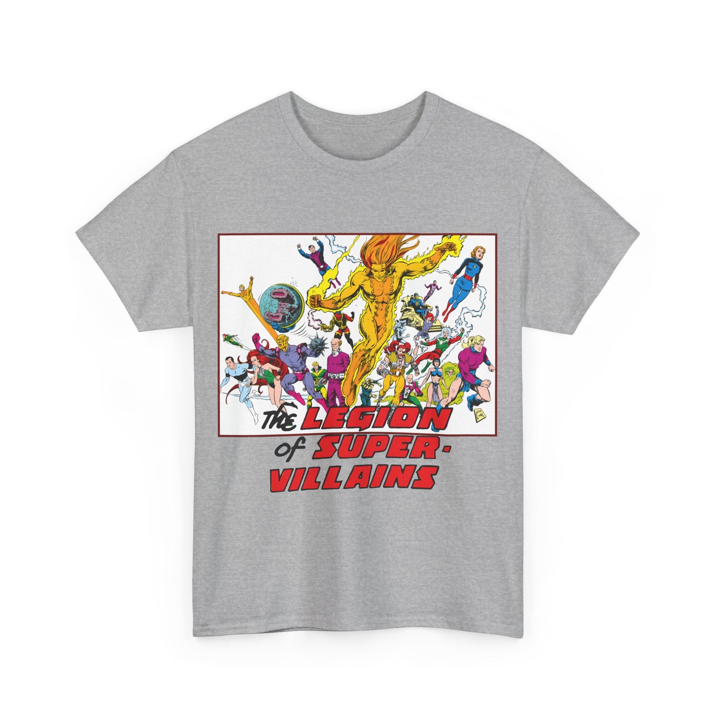 Legion of Super-Villains T-Shirt - Steve Lightle Art - LOSH, Legion of Super-Heroes Foes - Saturn Queen, Tyr, Lightning Lord, Spider Girl, Cosmic King, Nemesis Kid - DC Comics