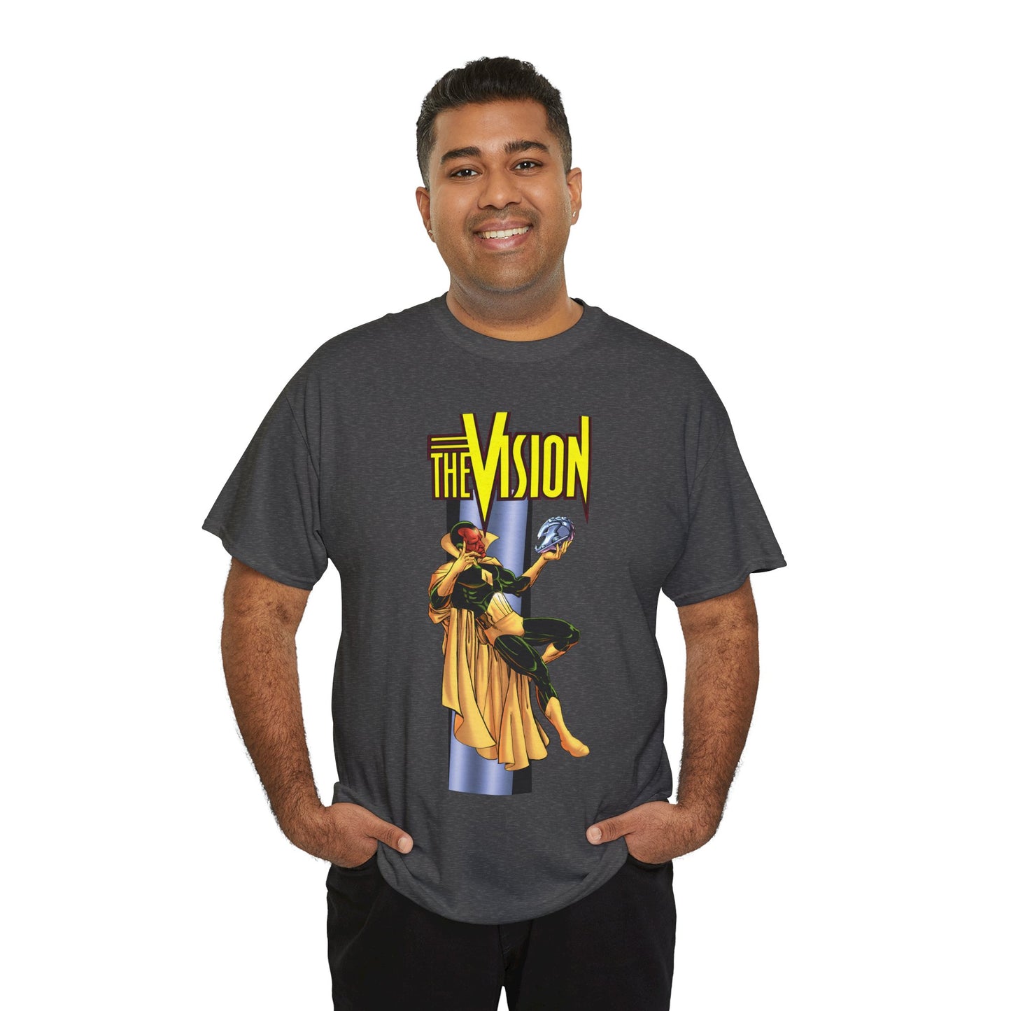 Vision T-Shirt - George Perez Art - Built by Ultron - Avengers Member - Marvel Comics