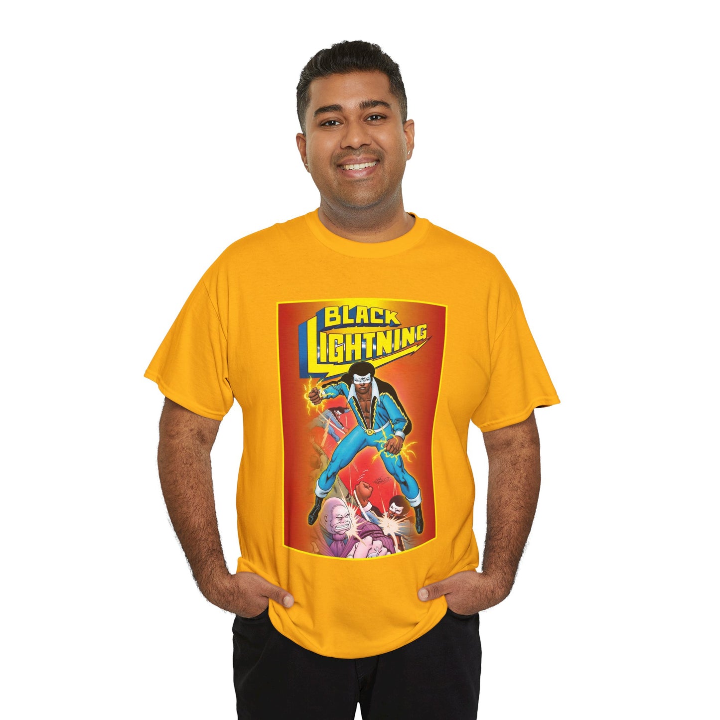 Black Lightning T-Shirt - Trevor Von Eeden Art - Jefferson Pierce - Suicide Slum, Metropolis - DC Comics