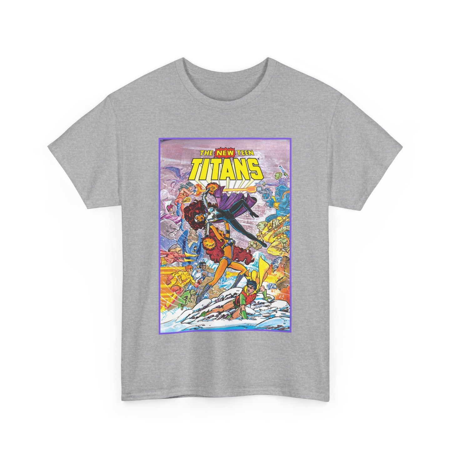New Teen Titans T-Shirt - George Perez Art - Starfire Vs Blackfire - Omega Man - Annual #1 Cover - DC Comics