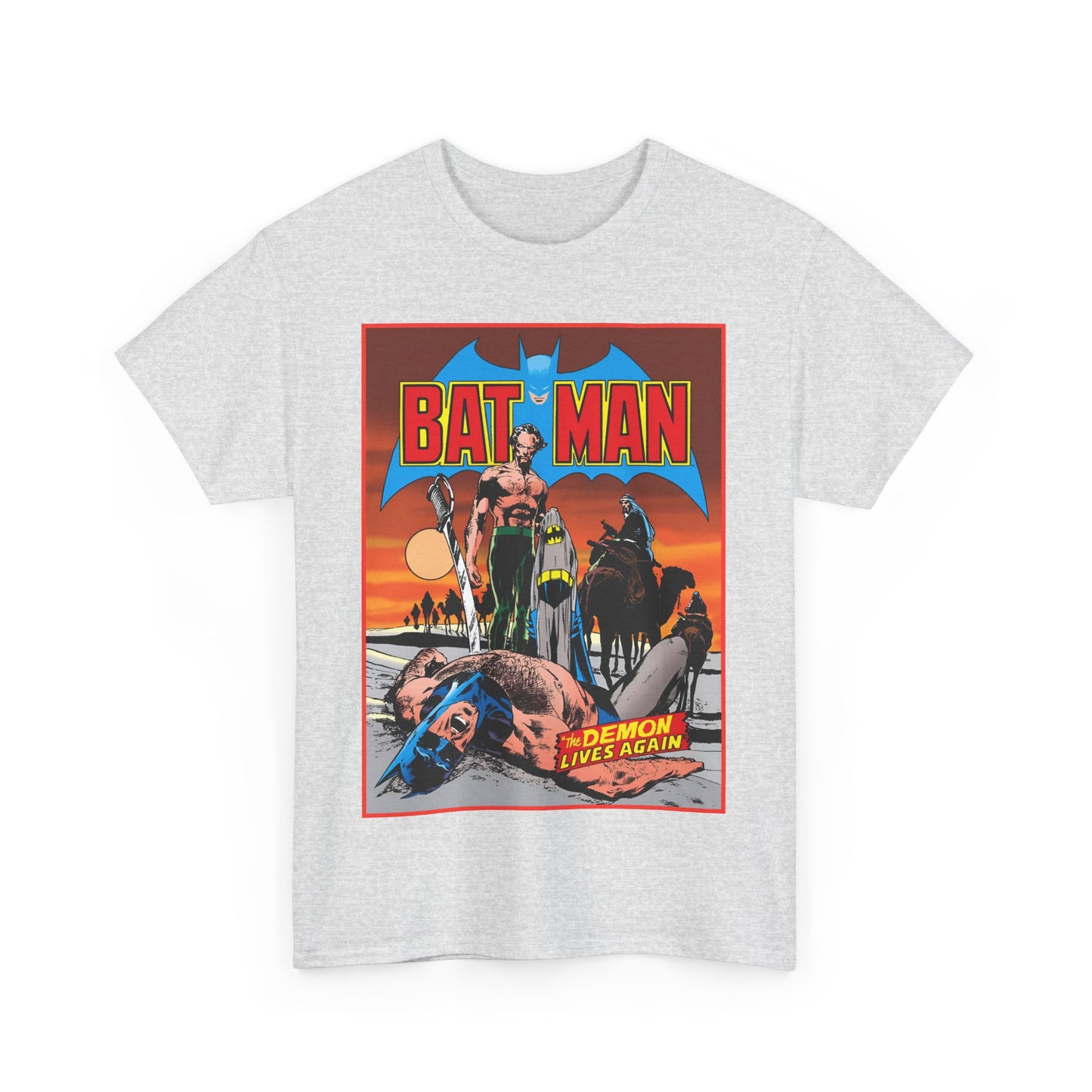 Batman T-Shirt - Neal Adams Art - R'as Al Ghul - Demon Lives Again - DC Comics - Dark Knight Detective