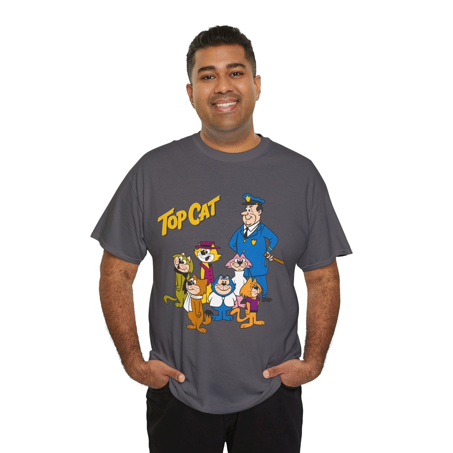 Top Cat & His Gang T-Shirt - Popular Hanna-Barbera 1960s TV Cartoon - Brain, Spook, Benny the Ball
