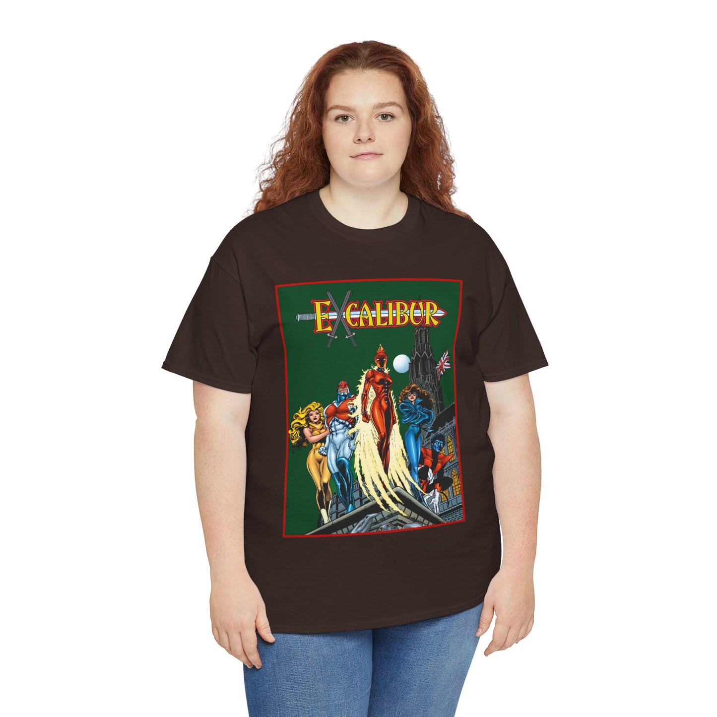 Excalibur T-Shirt - Amazing Alan Davis Art - Nightcrawler, Shadowcat, Captain Britain, Rachel Summers - Marvel Comics - X-Men Spin-Off - Mutants in the UK