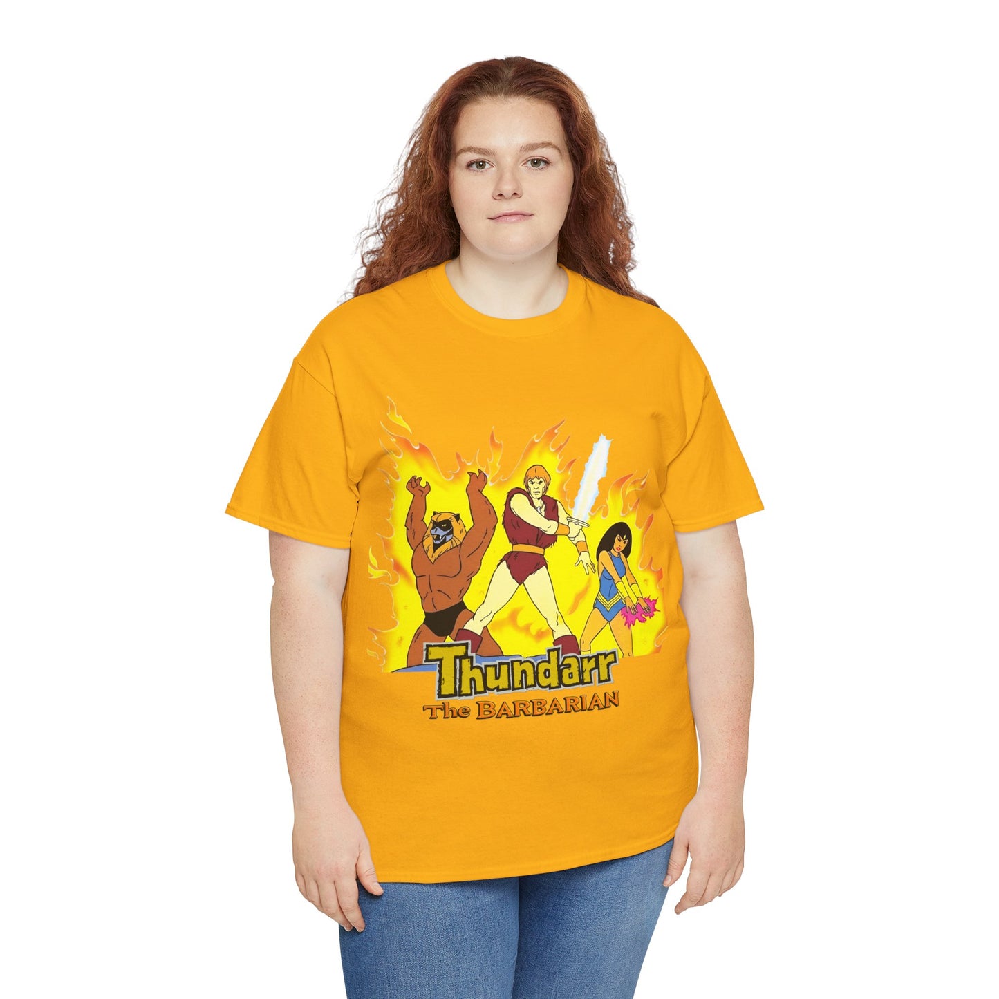 Thundarr the Barbarian T-Shirt - Princess Ariel, Ookla the Mok - Ruby-Spears Saturday Morning Cartoon - 1980s