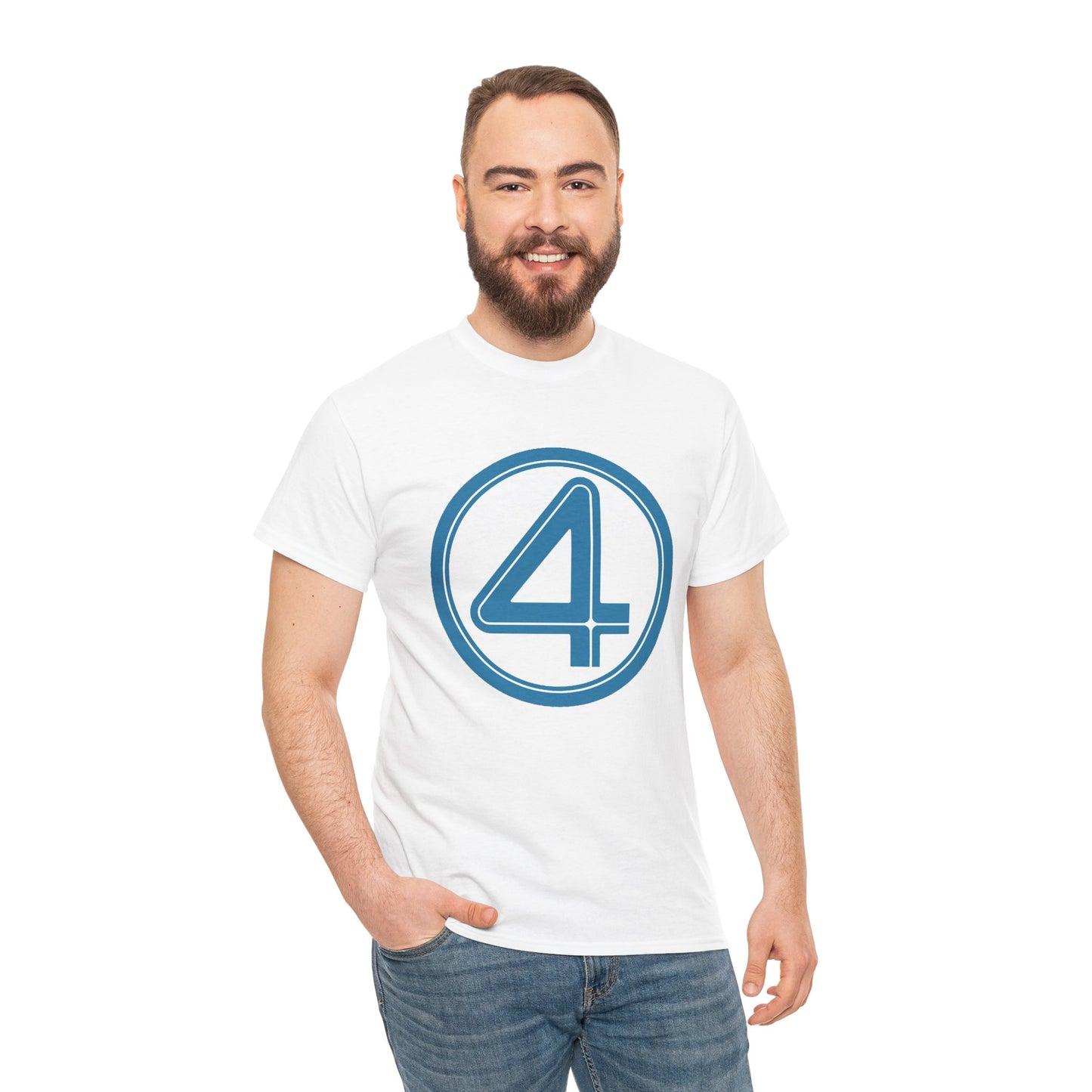 Fantastic Four Logo T-Shirt - New Marvel Movie 2025 - MCU - Pedro Pascal - 4 - Marvel Comics - Reed Richards