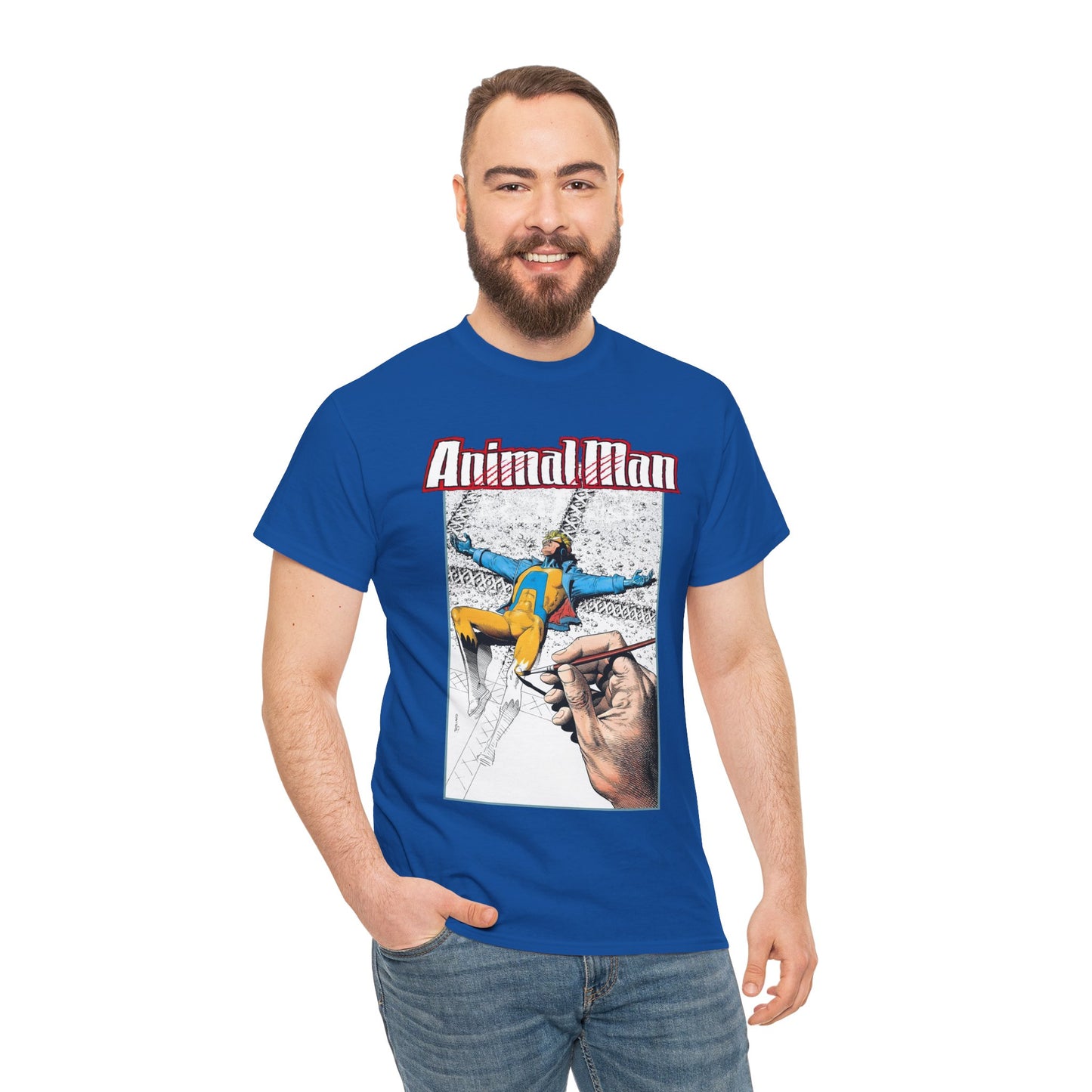Animal Man T-Shirt - Brian Bolland Art - Buddy Baker - DC Comics, Vertigo Comics 1980s Series - Grant Morrison Stories