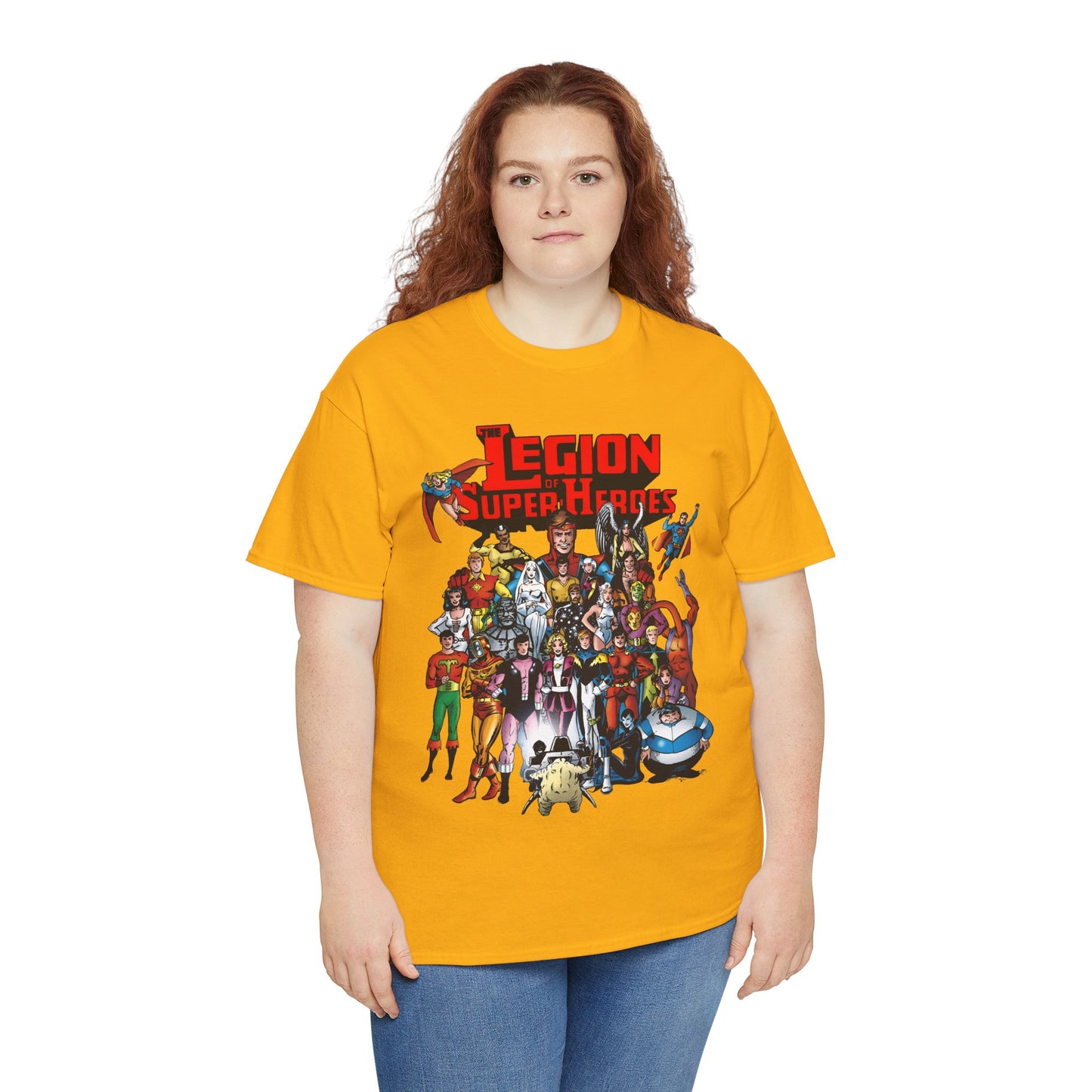 Legion of Super-Heroes T-Shirt - #300 Cover Art - Cosmic Boy, Saturn Girl, Superboy, Wildfire, Mon-El, Dream Girl, Brainiac 5, Supergirl - DC Comics