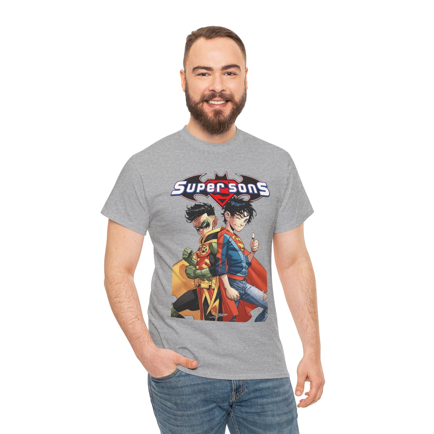 Super Sons T-Shirt - Jorge Jimenez Art - Superboy & Robin - Jon Kent & Damian Wayne - DC Comics - Sons of Superman & Batman