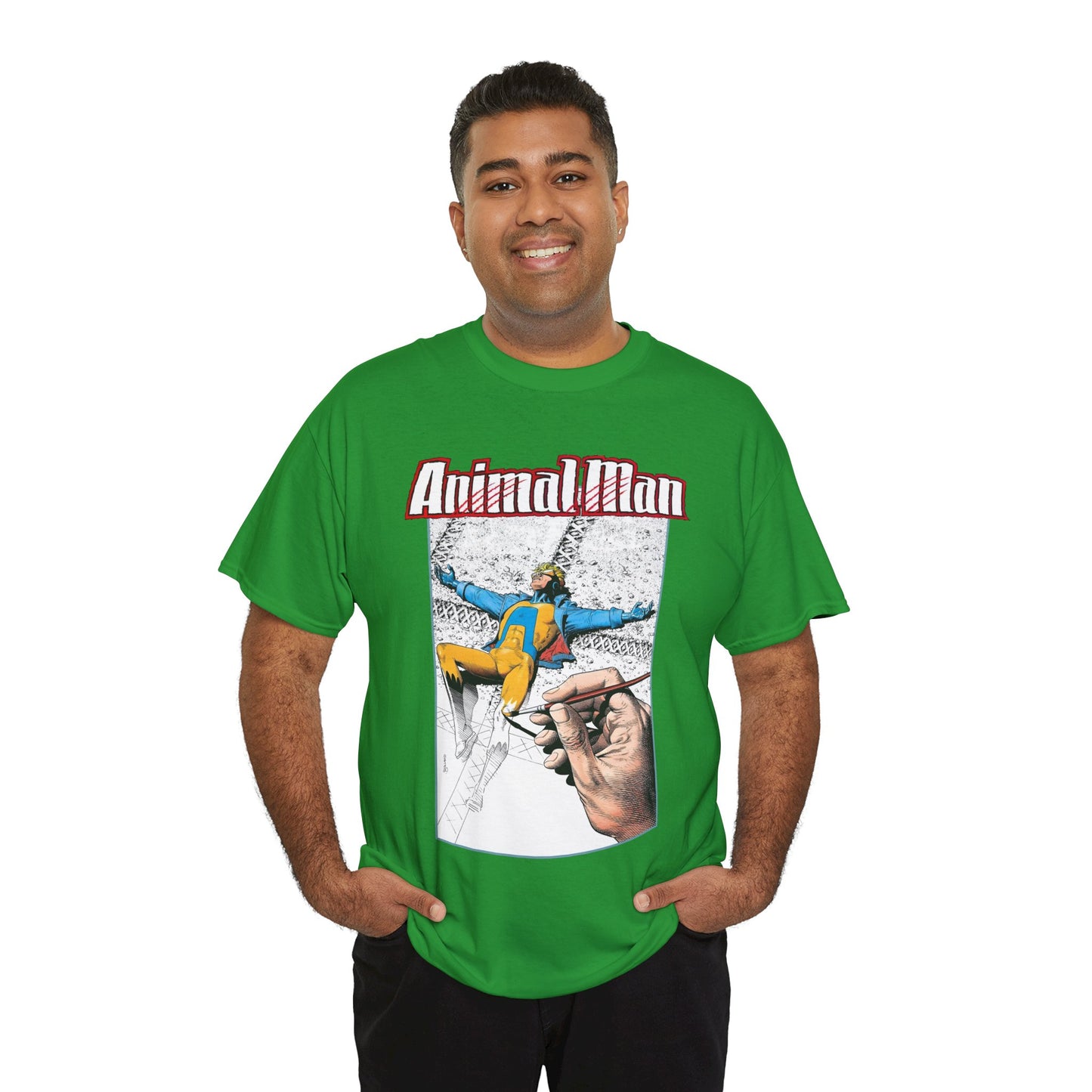 Animal Man T-Shirt - Brian Bolland Art - Buddy Baker - DC Comics, Vertigo Comics 1980s Series - Grant Morrison Stories