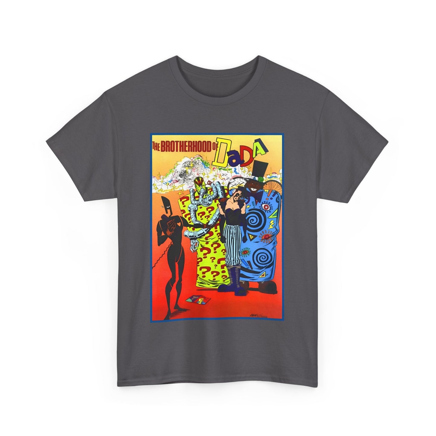 Brotherhood of Dada T-Shirt - Doom Patrol Foes - Mr Nobody, Quiz, Frenzy - DC Comics, Vertigo Comics - Grant Morrison Stories