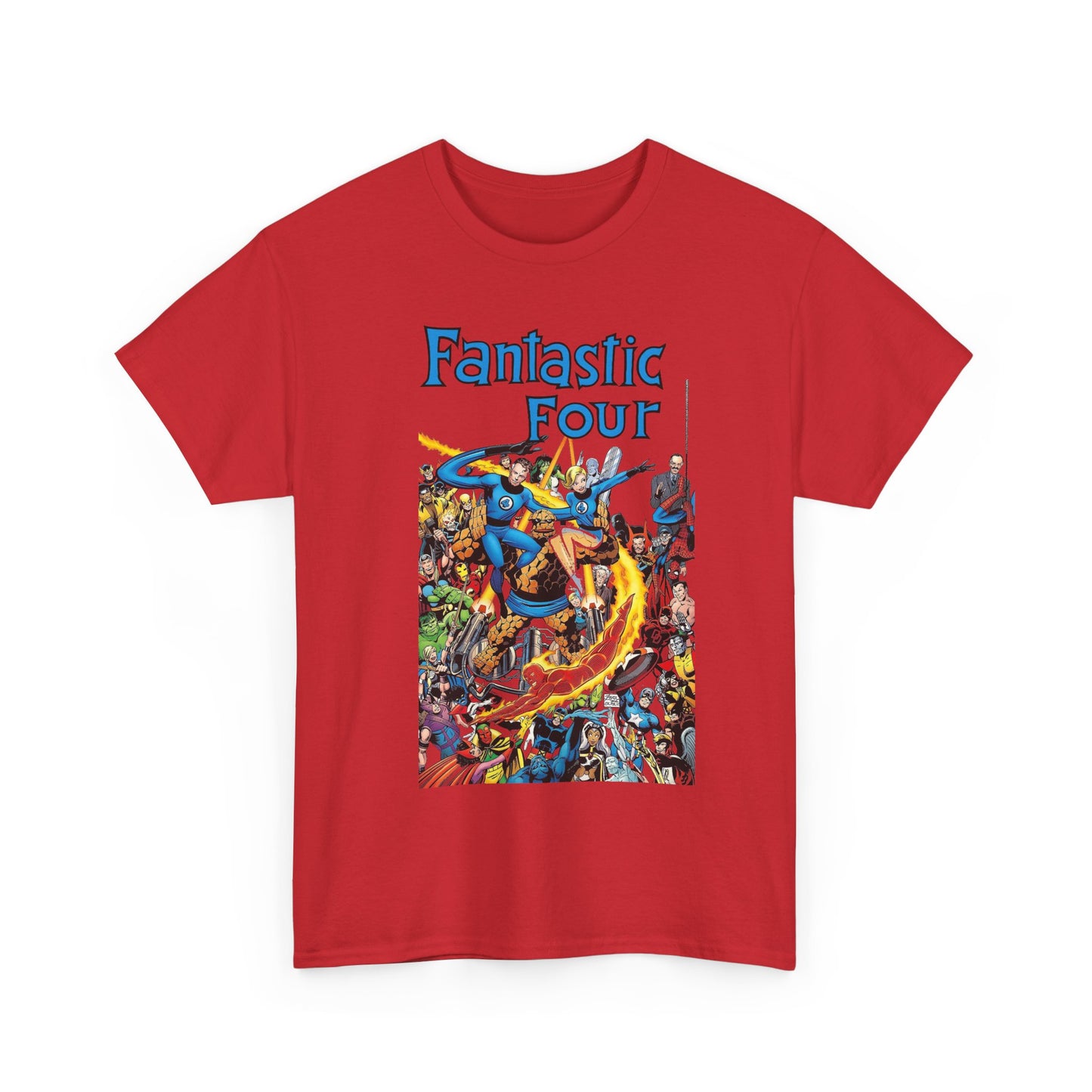 Fantastic Four T-Shirt - Classic John Byrne Art - Popular Marvel Comics Characters - Human Torch, The Thing, Invisible Woman, Reed Richards - 2025 MCU Movie