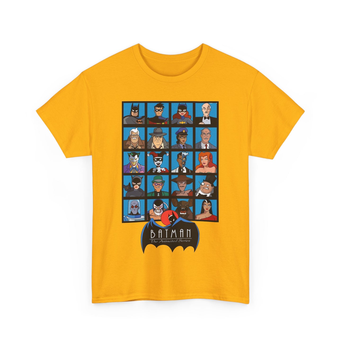 Batman T-Shirt - Animated Series - Harley Quinn, Batgirl, Joker, Bane, Robin, Two-Face, Catwoman, Riddler - Classic TV Cartoon Series