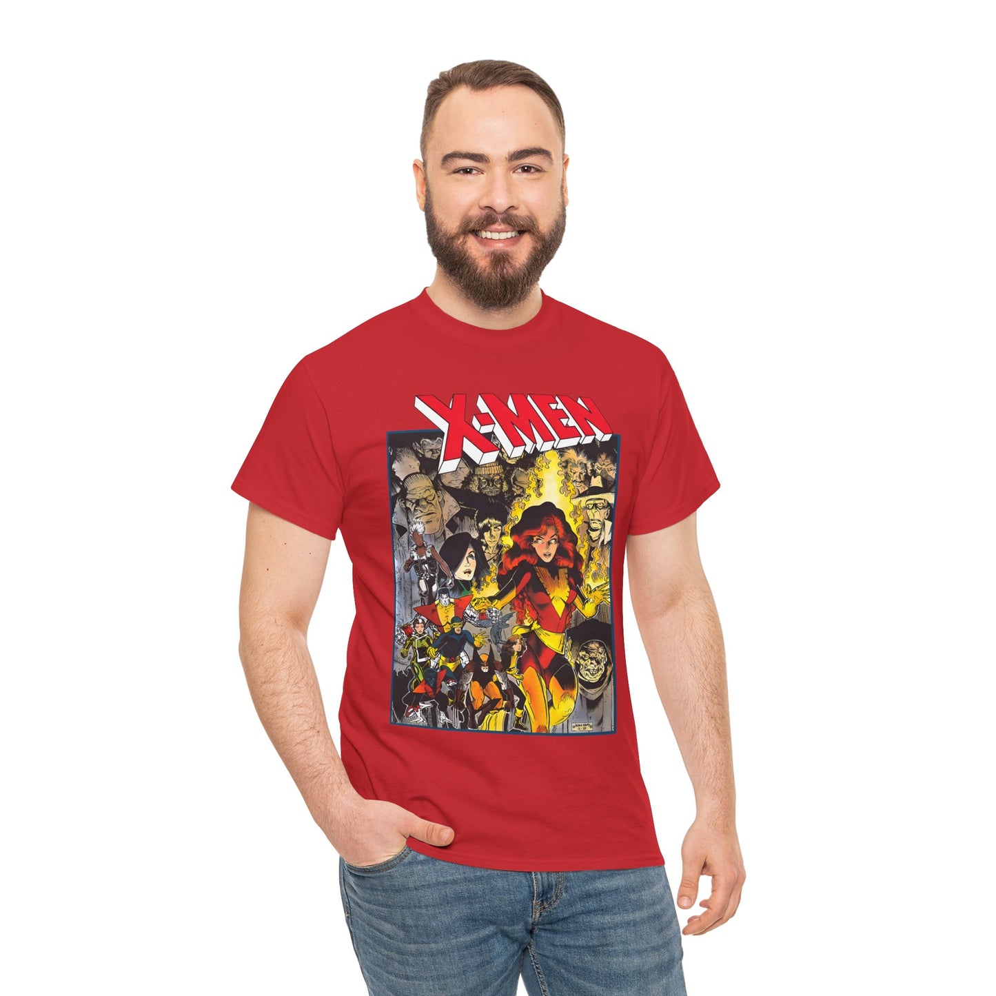 Uncanny X-Men T-Shirt - Arthur Adams Art - Dark Phoenix: From the Ashes Story - Storm, Cyclops, Wolverine, Rogue, Colossus, Nightcrawler - Marvel Comics