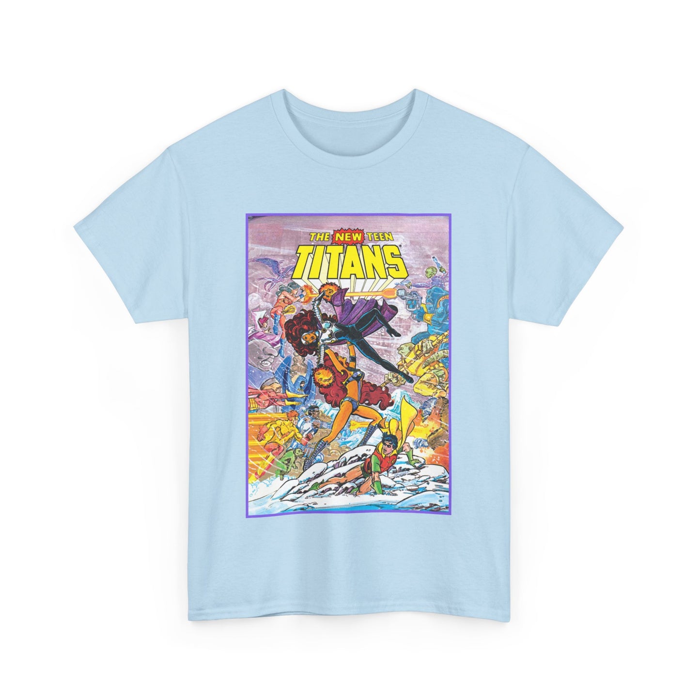 New Teen Titans T-Shirt - George Perez Art - Starfire Vs Blackfire - Omega Man - Annual #1 Cover - DC Comics
