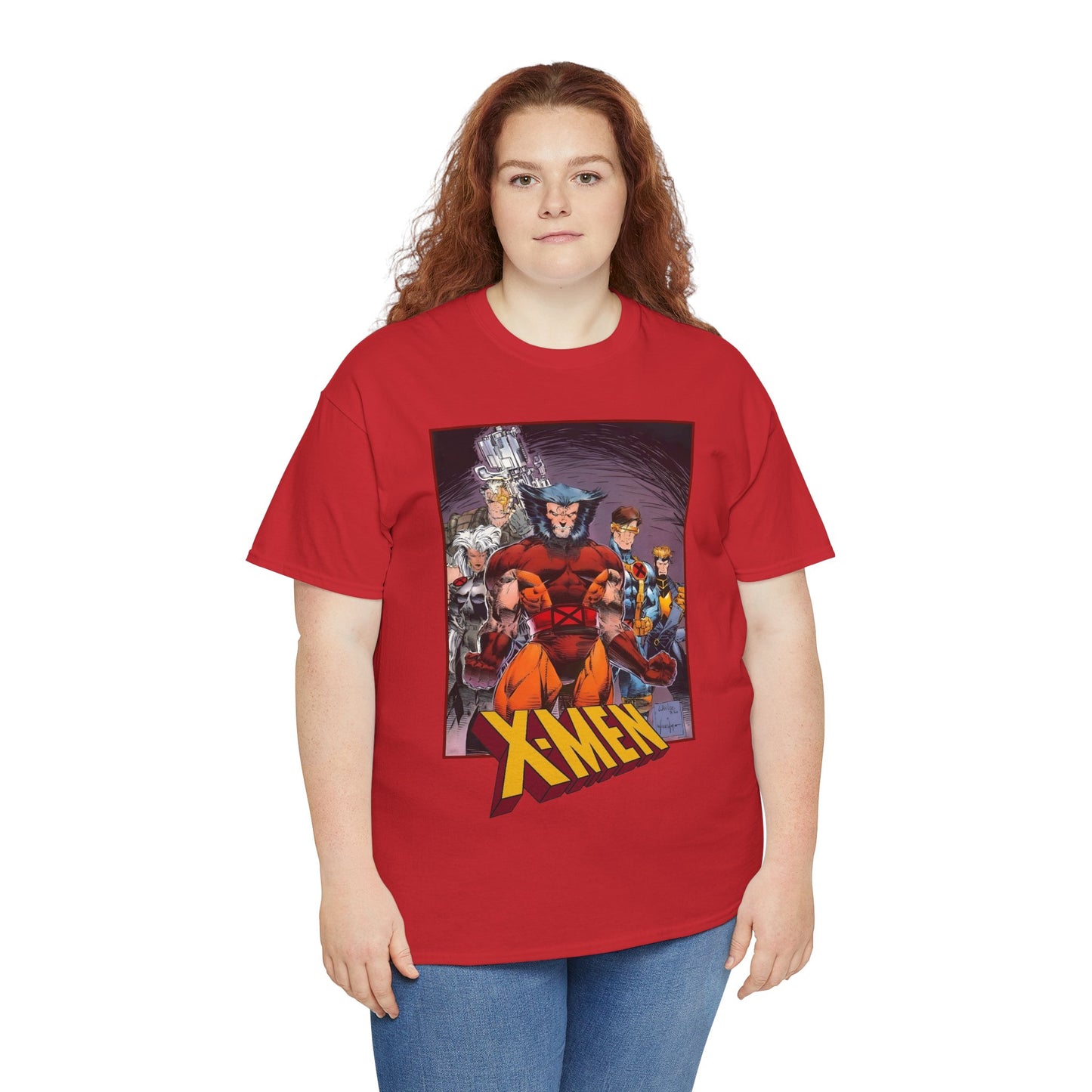 X-Men T-Shirt - While Portacio Art - Wolverine, Cyclops, Storm, Cable, Havok - Marvel Comics