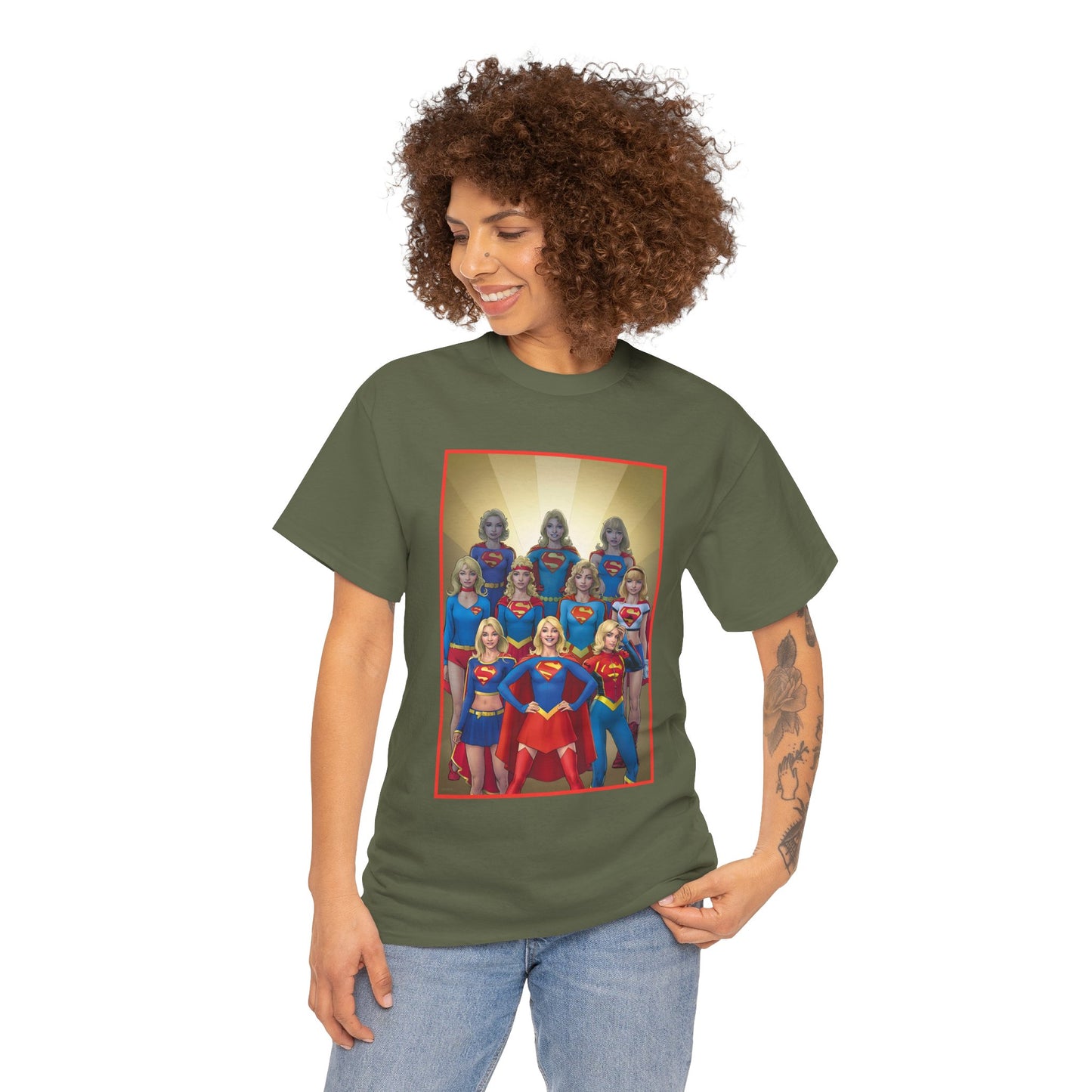Supergirl Through the Ages T-Shirt - Nicola Scott Art - Kara from Kandor, Superman's Cousin, Linda Danvers - Survivor from Krypton - DC Comics