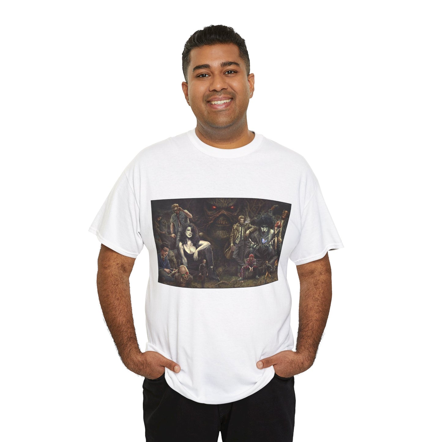 Vertigo Poster T-Shirt - Lee Bermejo Art - Swamp Thing, Sandman, Death, Spider Jerusalem, Shade - DC Comics