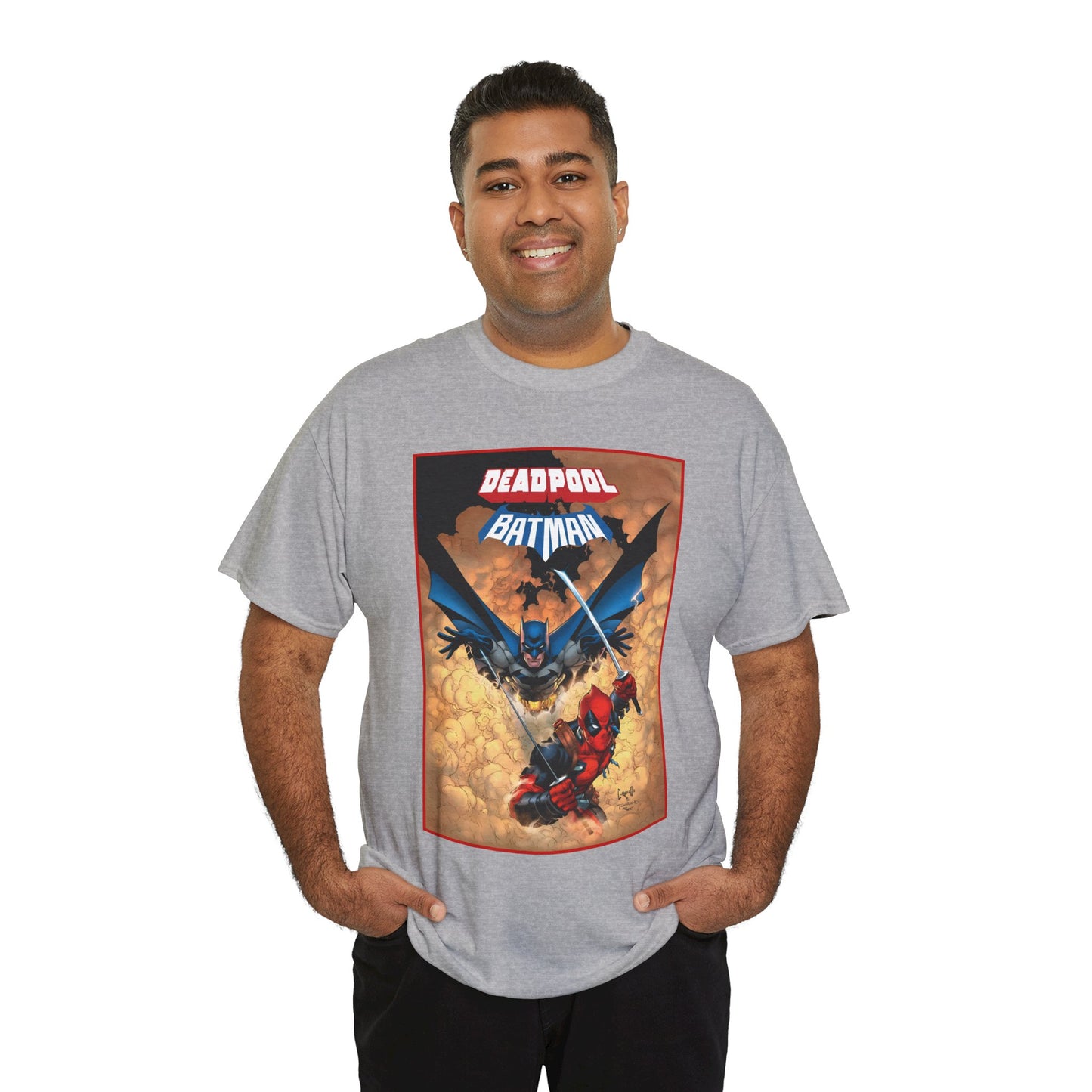 Deadpool & Batman T-Shirt - Greg Capullo Art - DC & Marvel Comics - Crossover - Slade Wilson, Bruce Wayne - 2025