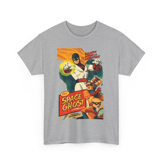 Space Ghost T-Shirt - Frank Cho Art - Jan, Jace & Blip - Movie Poster Style Artwork - Alex Toth Creation - Hanna-Barbera Cartoon