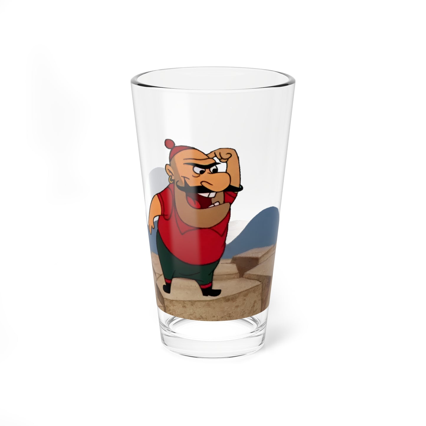 Blacque Jacque Shellacque Pint Glass, 16oz - Looney Tunes Character - Bonanza Bunny - Bugs Bunny Foe