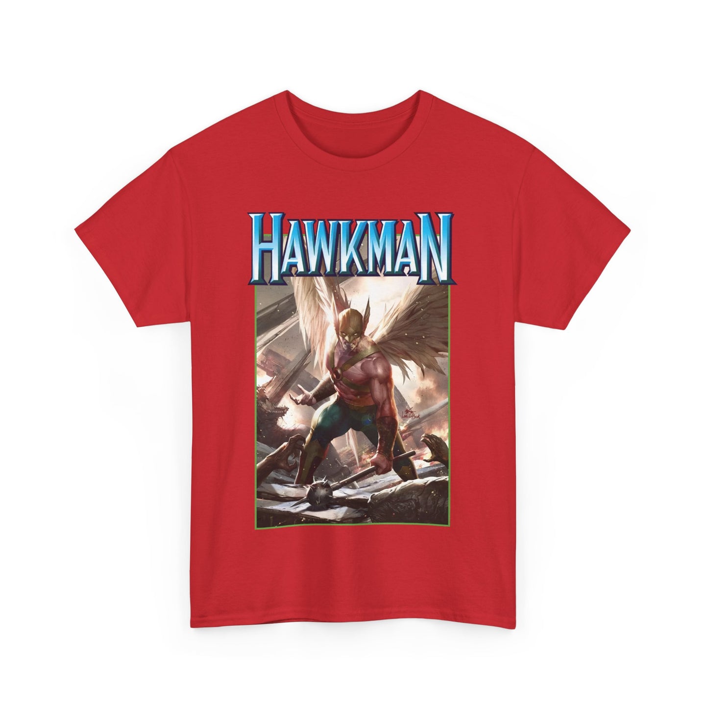 Hawkman T-Shirt - Lee Inhyuk Art - Carter Hall - JLA Member - Nth Metal - Thanagar - DC Comics