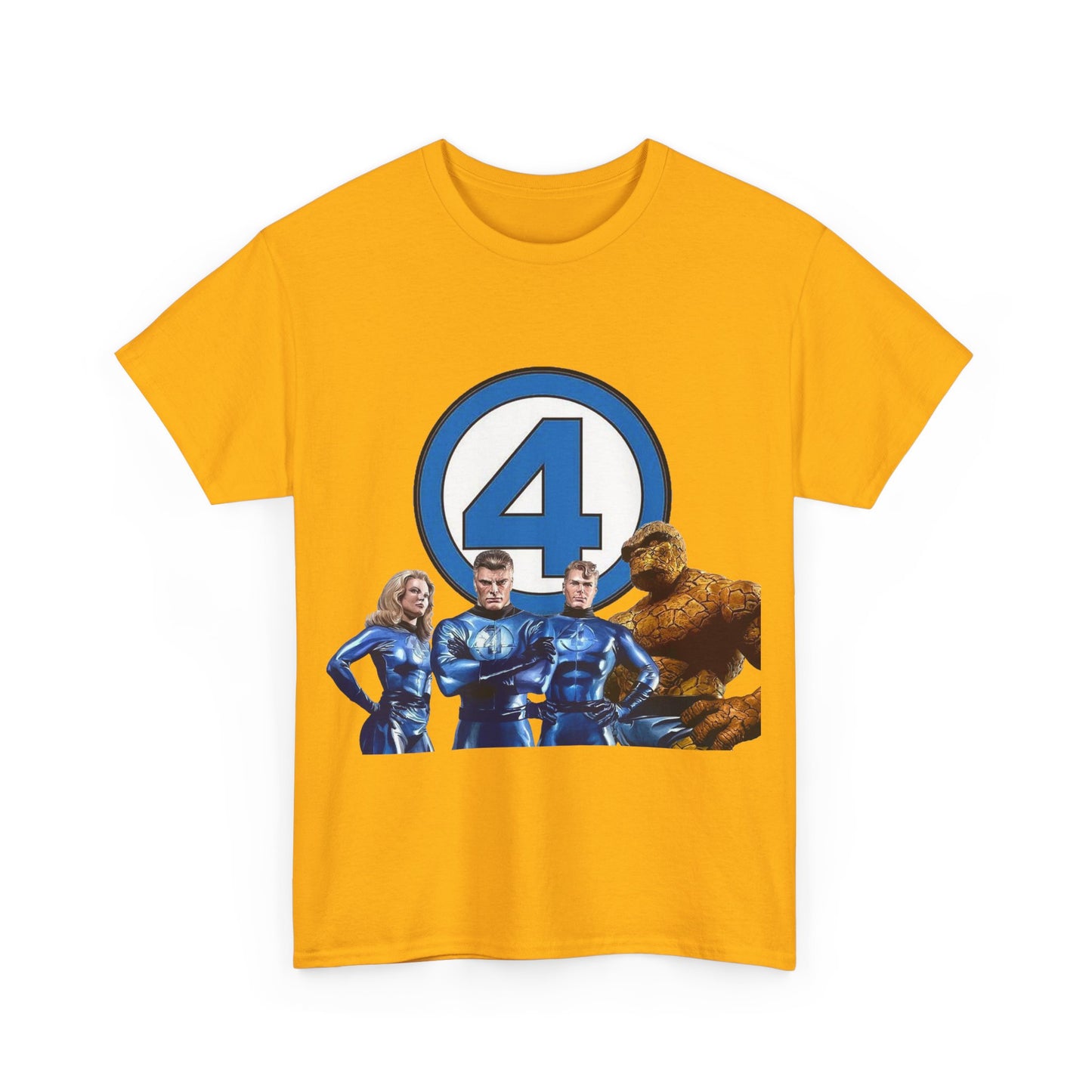Fantastic Four T-Shirt - Alex Ross Art - 2025 MCU Movie - Iconic Marvel Comics Characters - Human Torch, Invisible Woman, The Thing, Reed Richards