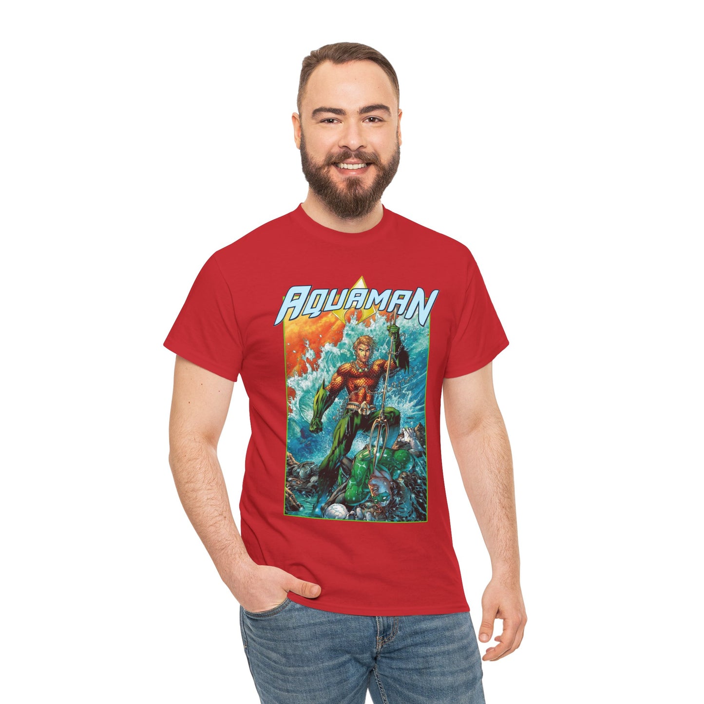 Aquaman T-Shirt - Jim Lee Art - DC New 52 - Arthur Curry, King of Atlantis - DC Comics