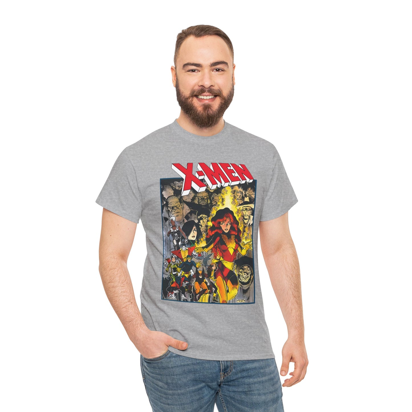 Uncanny X-Men T-Shirt - Arthur Adams Art - Dark Phoenix: From the Ashes Story - Storm, Cyclops, Wolverine, Rogue, Colossus, Nightcrawler - Marvel Comics