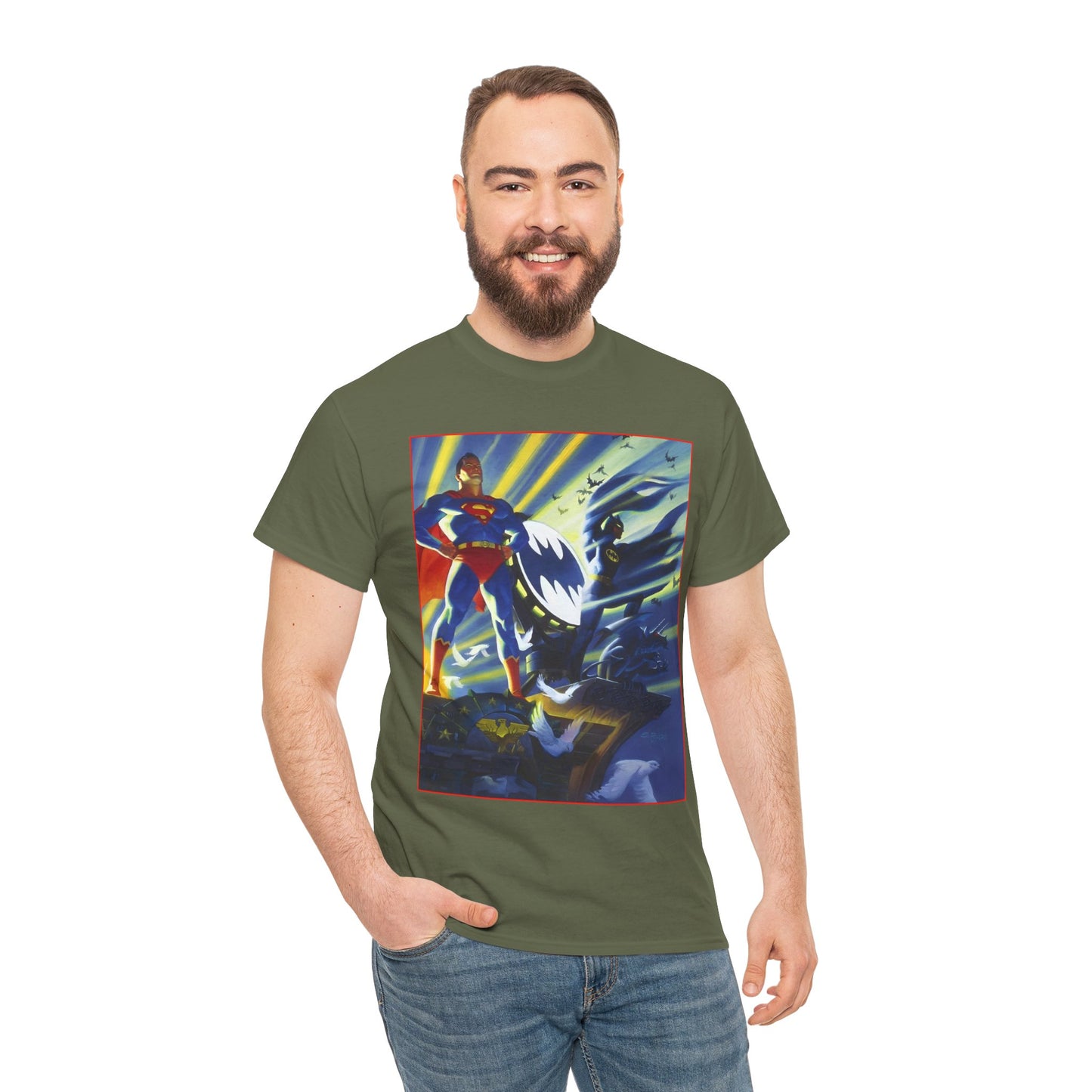 Superman & Batman T-Shirt - Steve Rude Art - The Dark Knight Detective & The Man of Steel - World's Finest - DC Comics
