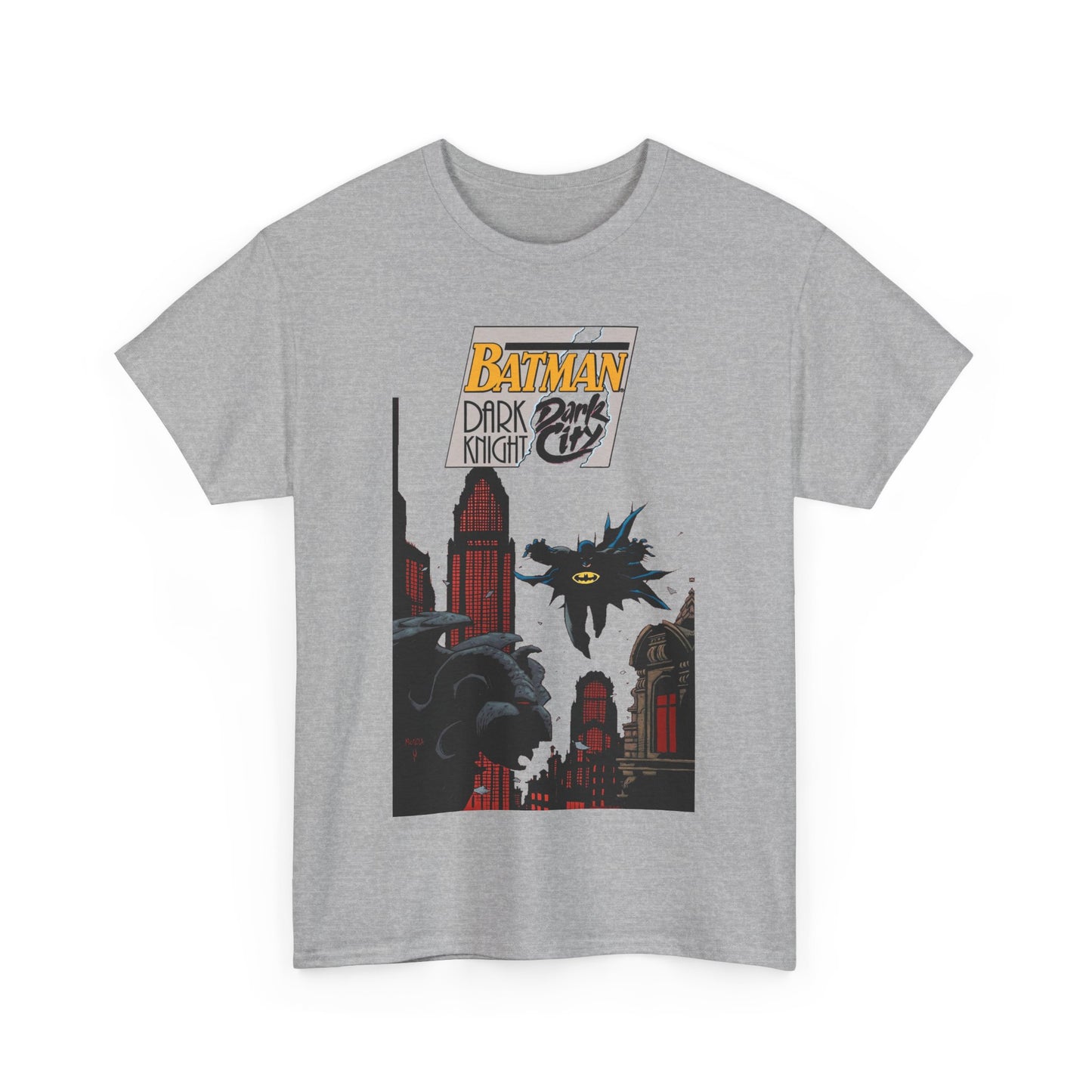 Batman: Dark Knight, Dark City T-Shirt - Mike Mignola Art - Gotham City, Bruce Wayne - 1990s Cover Art - DC Comics