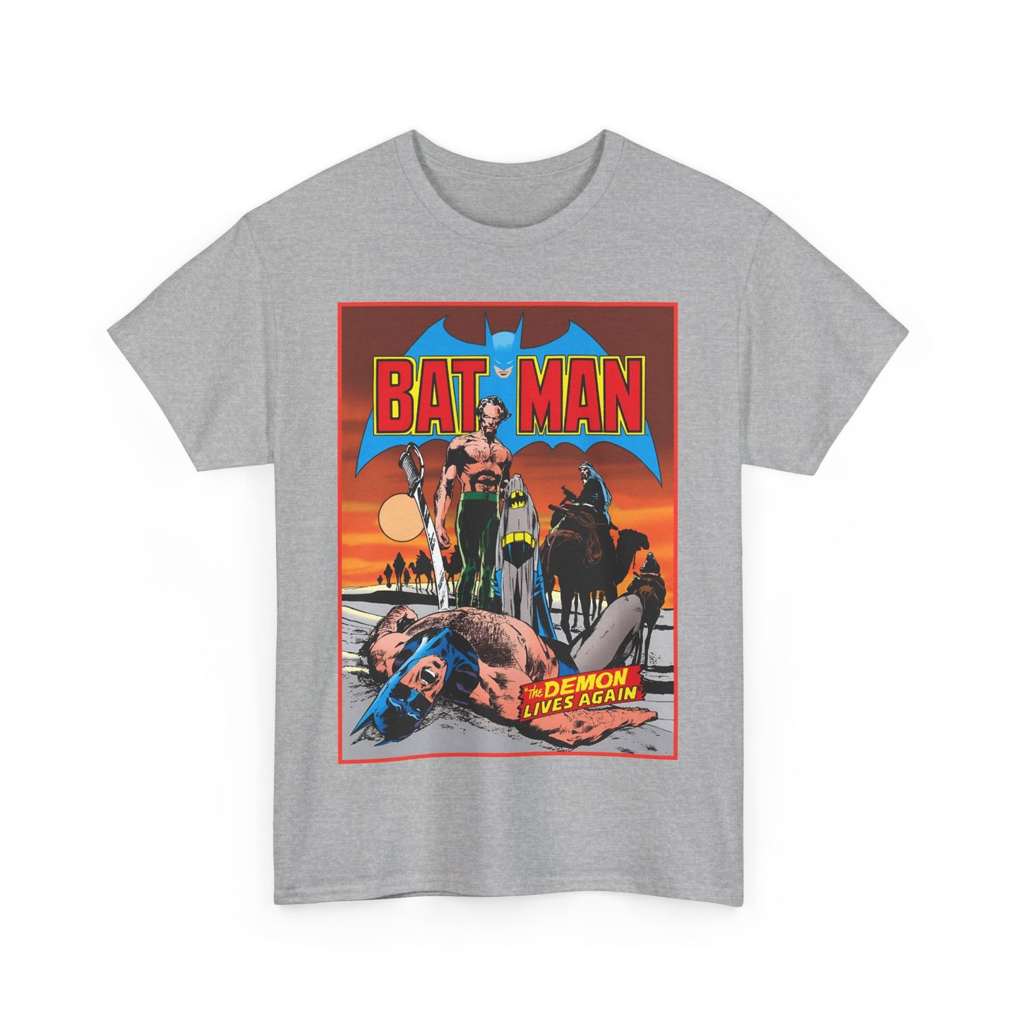 Batman T-Shirt - Neal Adams Art - R'as Al Ghul - Demon Lives Again - DC Comics - Dark Knight Detective