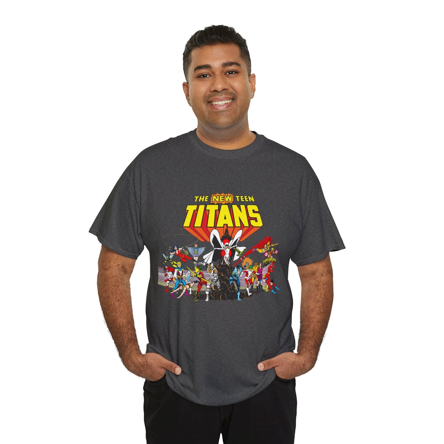 New Teen Titans T-Shirt - George Perez Art - Nightwing, Starfire, Cyborg, Speedy, Bumblebee, Hawk, Dove, Speedy, Wonder Girl, Terra, Lilith - DC Comics