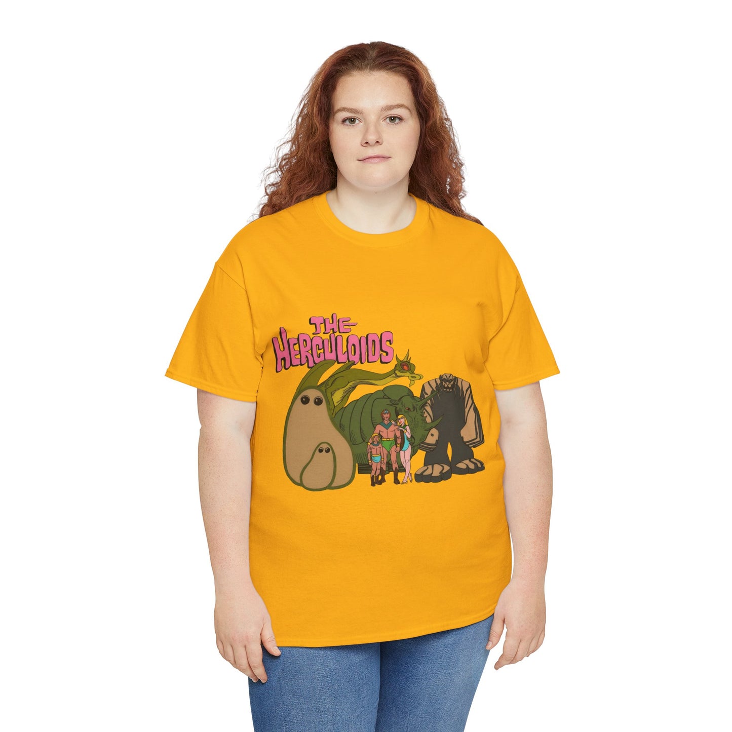 Herculoids T-Shirt - Popular 1960s Hanna-Barbera Cartoon - Zandor, Tara, Dorno, Gloop & Gleep - Amzot - Alex Toth Designs