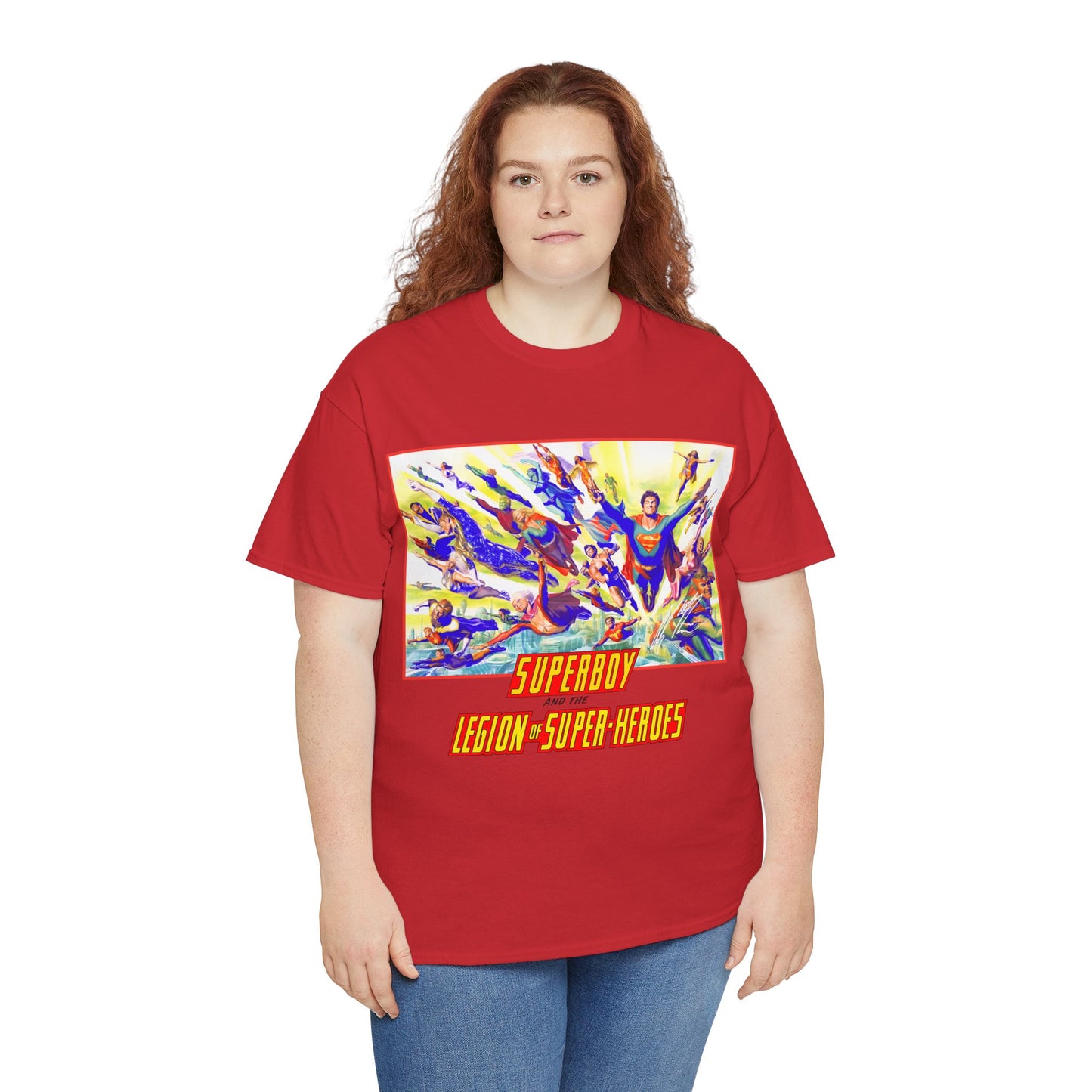 Superboy & Legion of Super-Heroes T-Shirt - Alex Ross Art - Saturn Girl, Brainiac 5, Lightning Lad, Shadow Lass, Dawnstar, Karate Kid - DC Comics