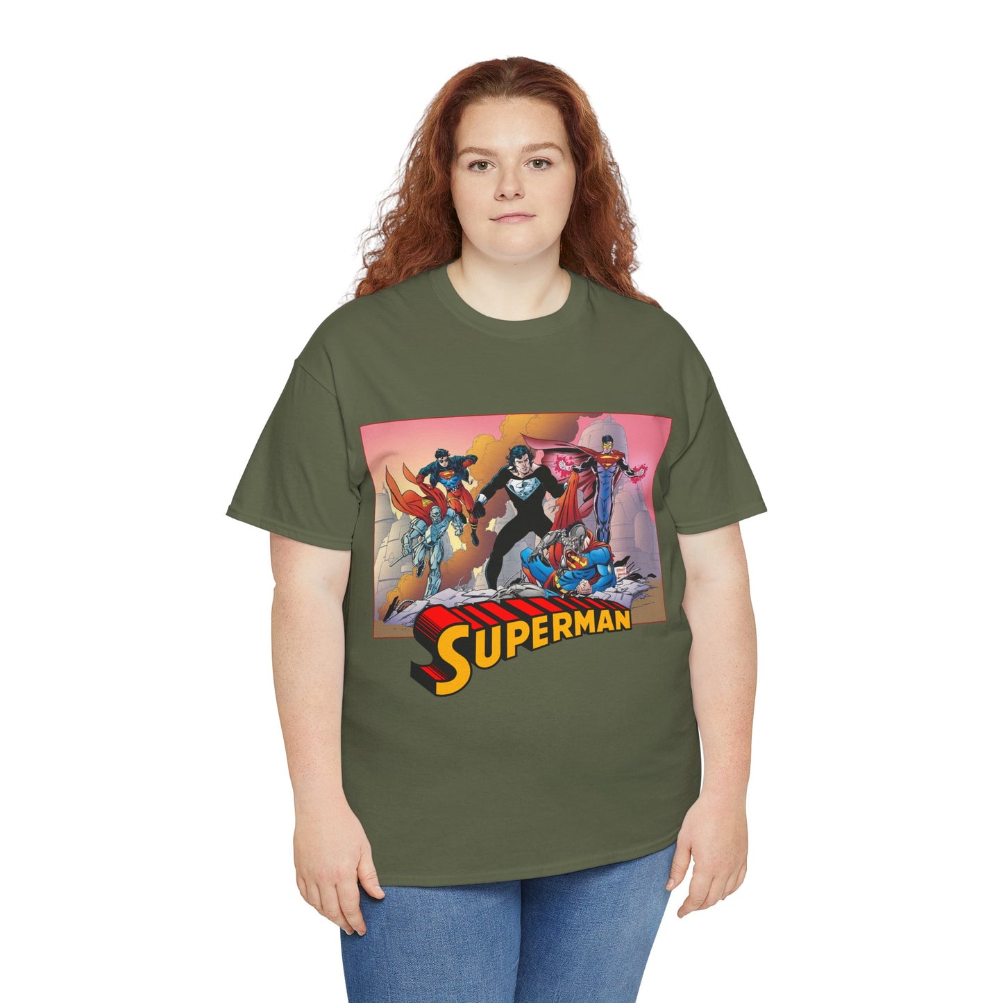 Superman T-Shirt - Tom Grummett Art - Death & Return - Steel, Cyborg, Eradicator - DC Comics