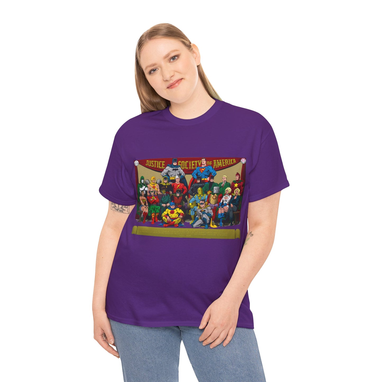 JSA T-Shirt - Sandman, Starman, Atom, Dr Fate, Mr Terrific, Flash, Green Lantern - DC Comics - Justice Society of America - Golden Age