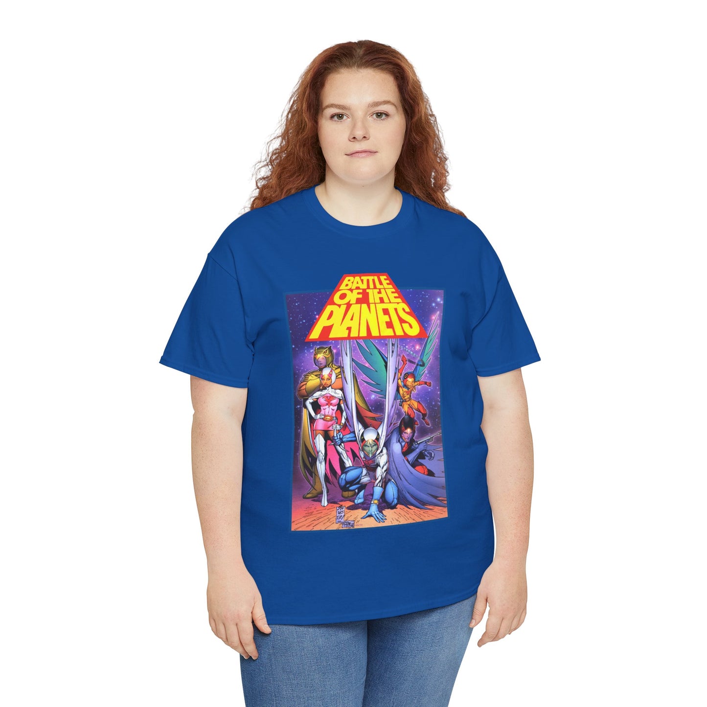 Battle of the Planets T-Shirt - Marc Silvestri Art - G-Force - Popular Gatchaman Cartoon - Mark, Jason, Princess, Keyop, and Tiny