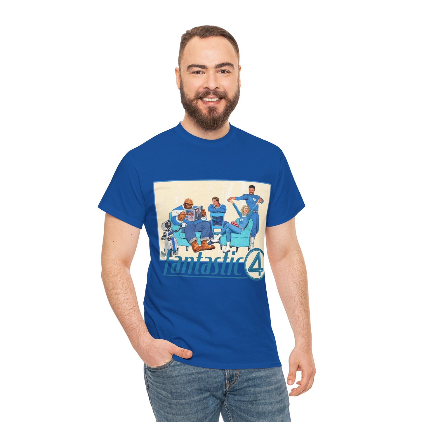 Fantastic Four T-Shirt - 2025 MCU Movie - Reed Richards, Invisible Woman, Thing, Human Torch - Marvel Comics Characters