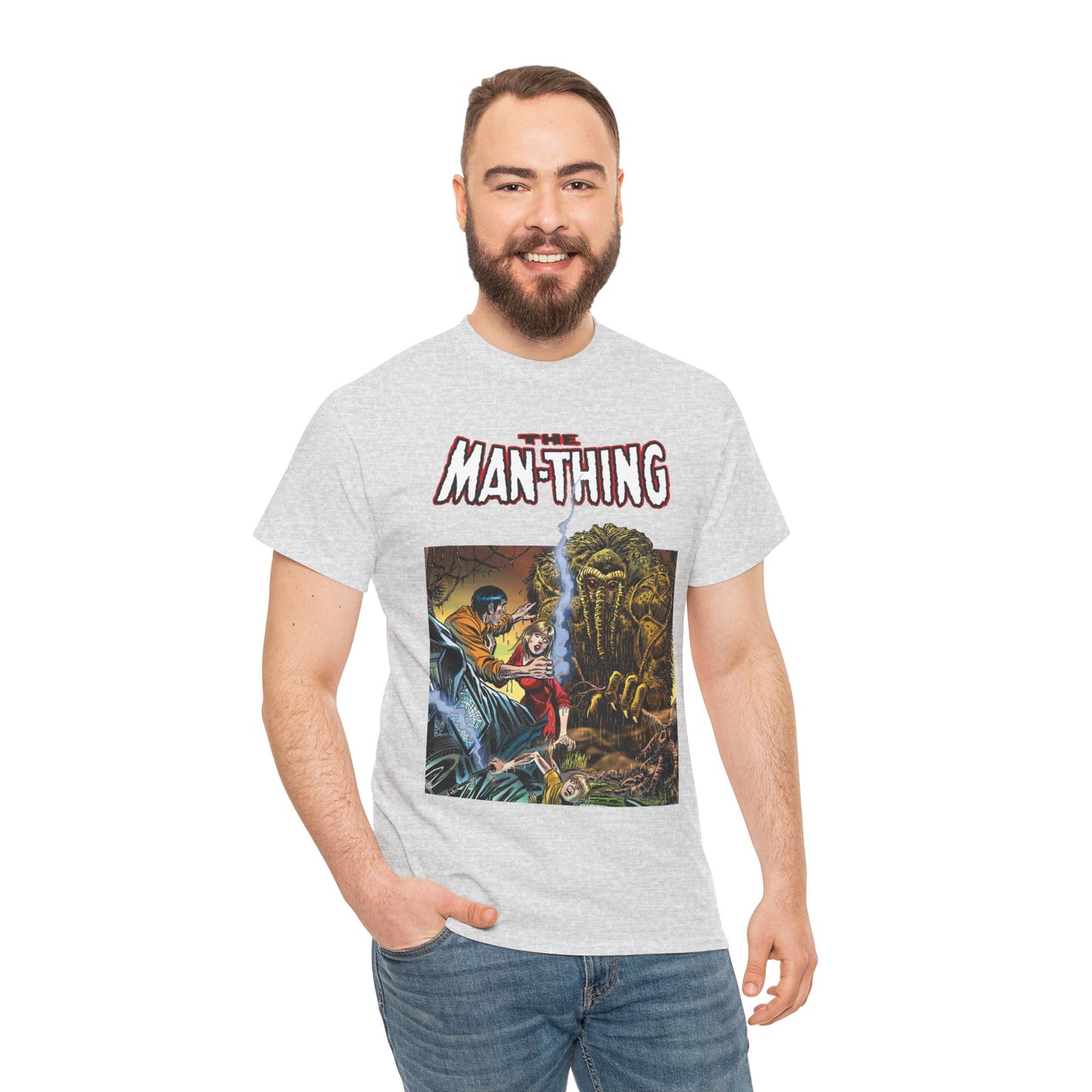 Man-Thing T-Shirt - Adventure into Fear #18 Cover Art - Marvel Comics - Whatever Knows Fear Burns At The Touch - Swamp Monster