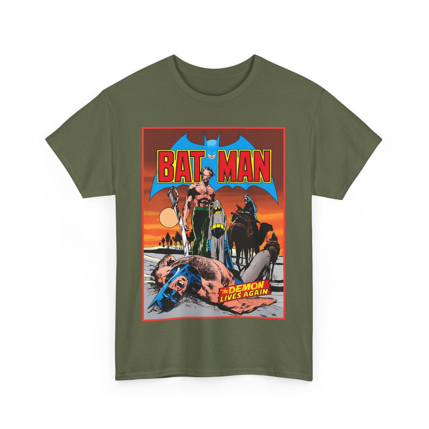 Batman T-Shirt - Neal Adams Art - R'as Al Ghul - Demon Lives Again - DC Comics - Dark Knight Detective