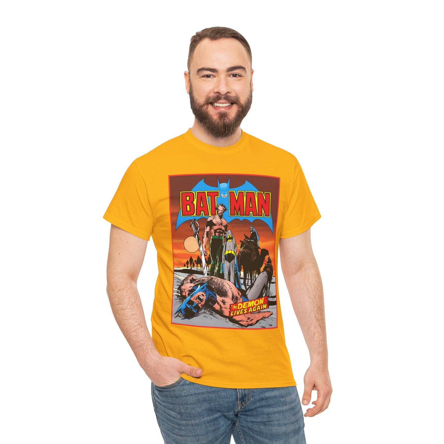 Batman T-Shirt - Neal Adams Art - R'as Al Ghul - Demon Lives Again - DC Comics - Dark Knight Detective