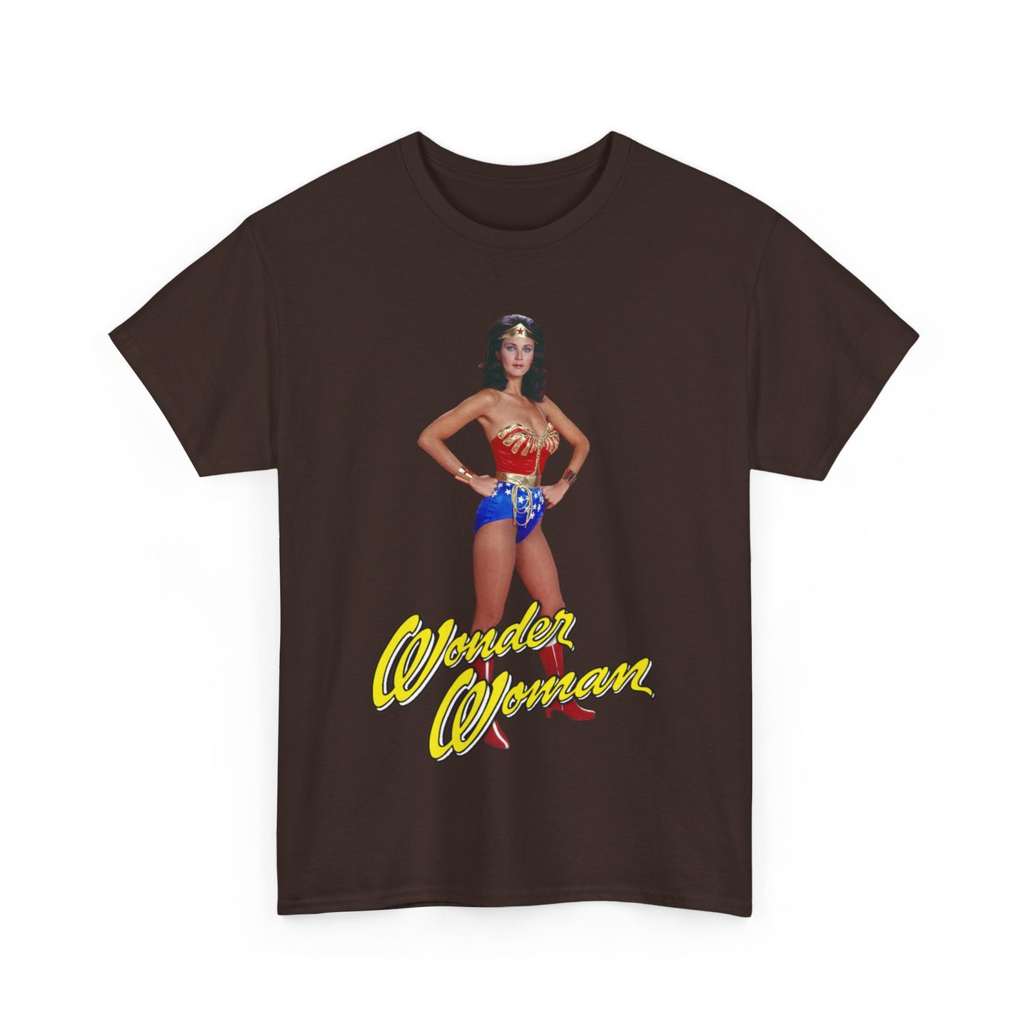 Wonder Woman T-Shirt - Lynda Carter - Popular 1970s CBS TV Show - DC Comics Character - Diana Prince, Paradise Island