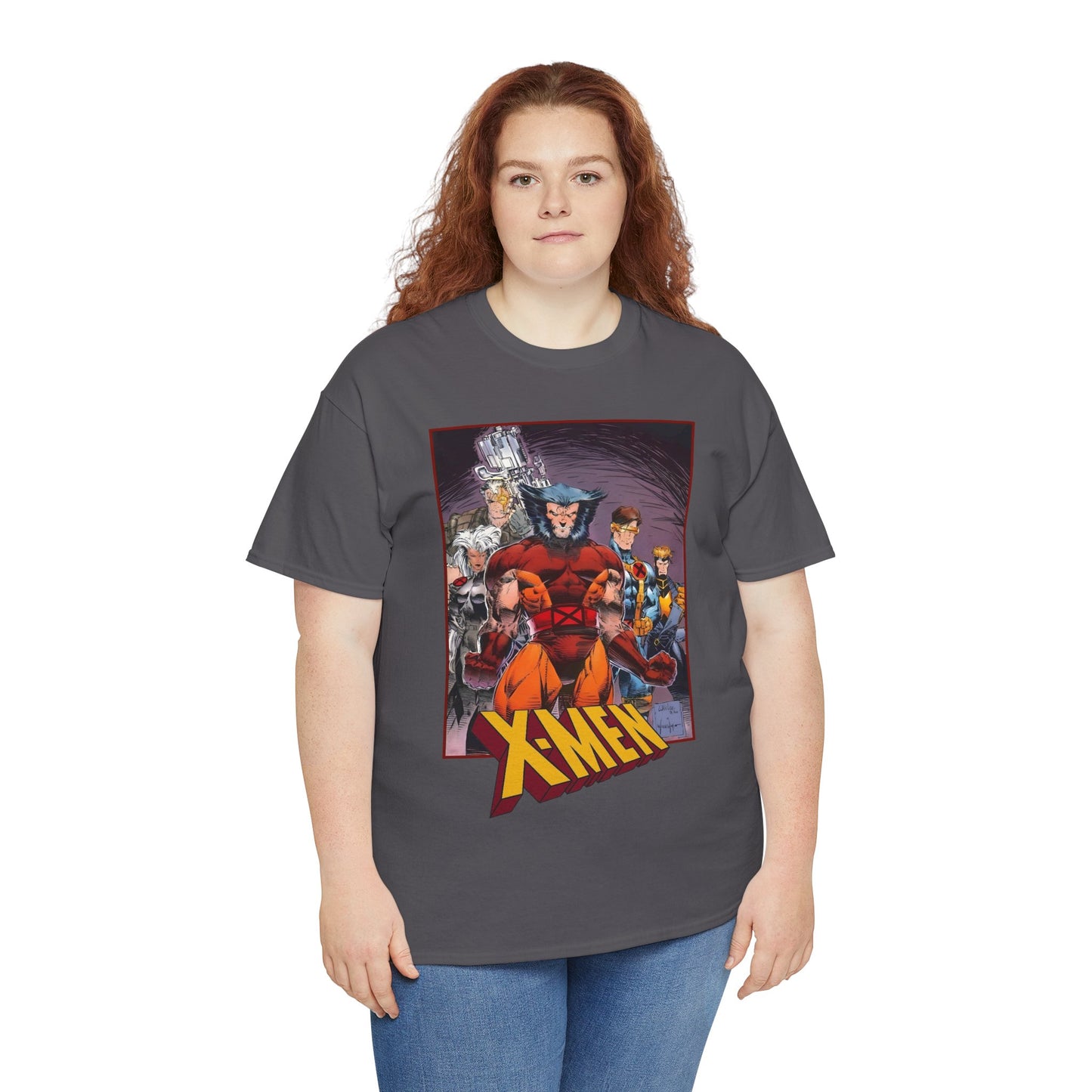 X-Men T-Shirt - While Portacio Art - Wolverine, Cyclops, Storm, Cable, Havok - Marvel Comics