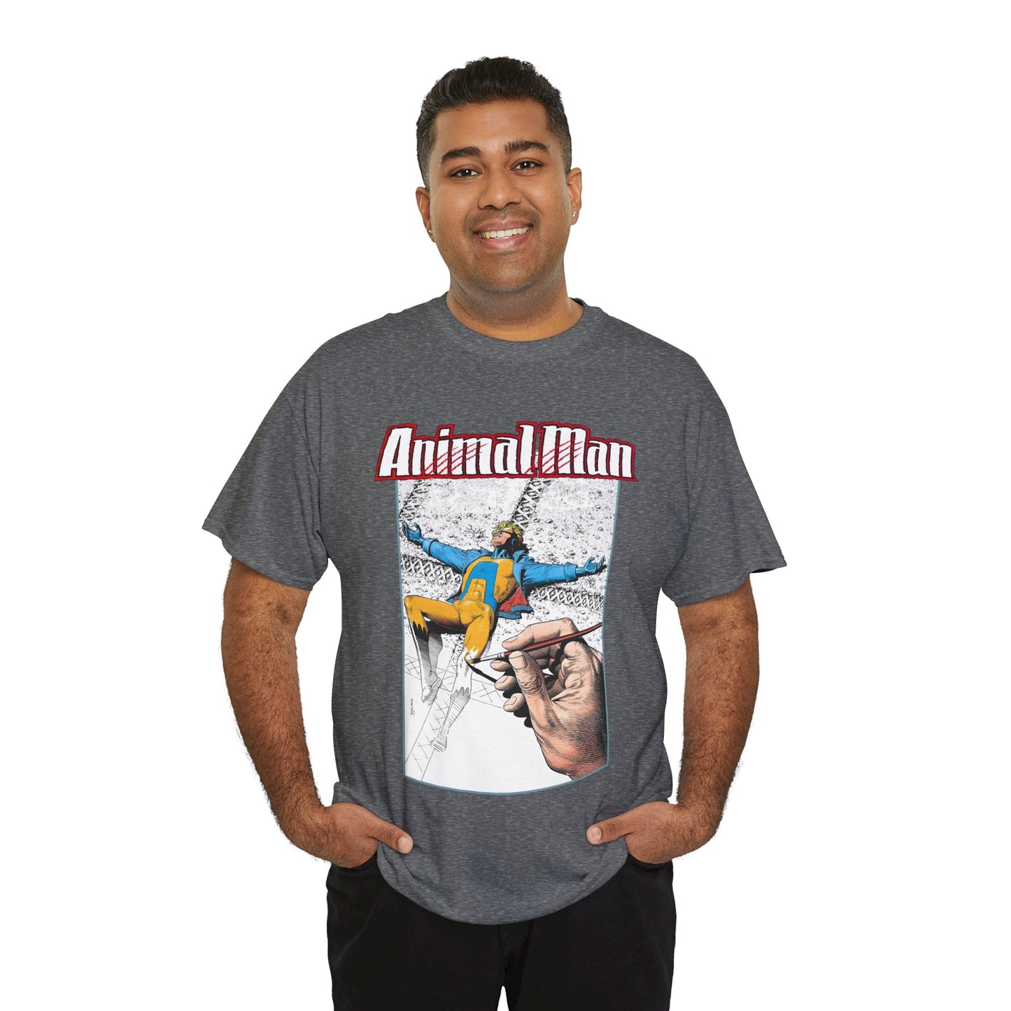 Animal Man T-Shirt - Brian Bolland Art - Buddy Baker - DC Comics, Vertigo Comics 1980s Series - Grant Morrison Stories